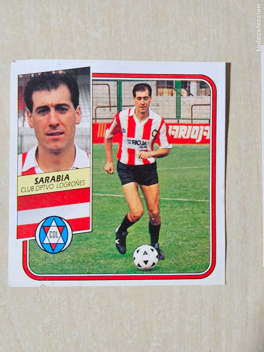 Cartes &agrave; collectionner de Football: ESTE 89 90 SARABIA - LOGRO&Ntilde;ES - CROMO RECUPERADO
