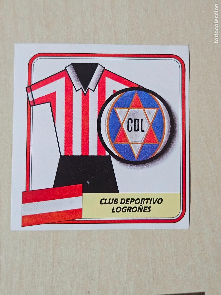 Figurine di Calcio: ESTE 89 90 ESCUDO Y UNIFORME - LOGRO&Ntilde;ES - CROMO RECUPERADO