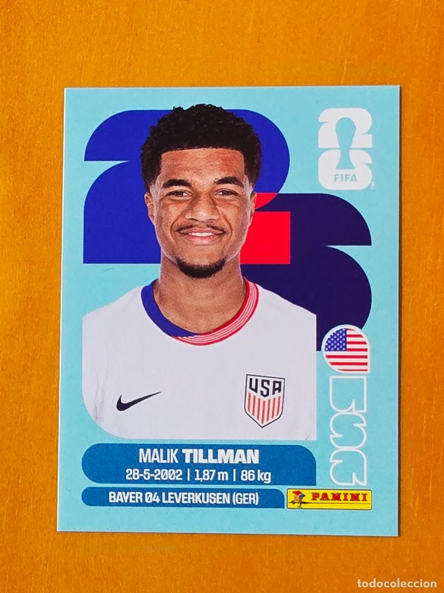 Cartes &agrave; collectionner de Football: USA 15 Malik Tillman, USA Estados Unidos, Panini FIFA World Cup Mundial 2026 Sticker
