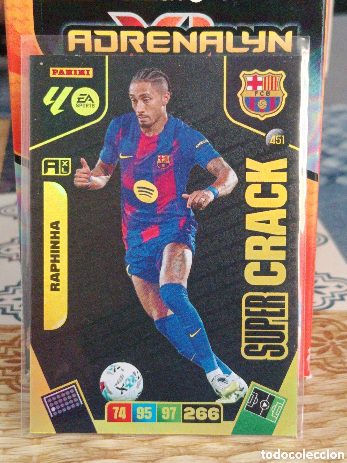 Cromos de Futebol: RAPHINHA FC BARCELONA BAR&Ccedil;A SUPER CRACK N&ordm; 451 LIGA ADRENALYN 25 26 2025 2026 PANINI