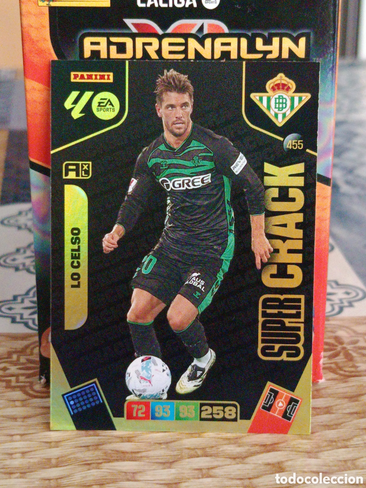 Figurine di Calcio: LO CELSO BETIS SUPER CRACK N&ordm; 455 LIGA ADRENALYN 25 26 2025 2026 PANINI