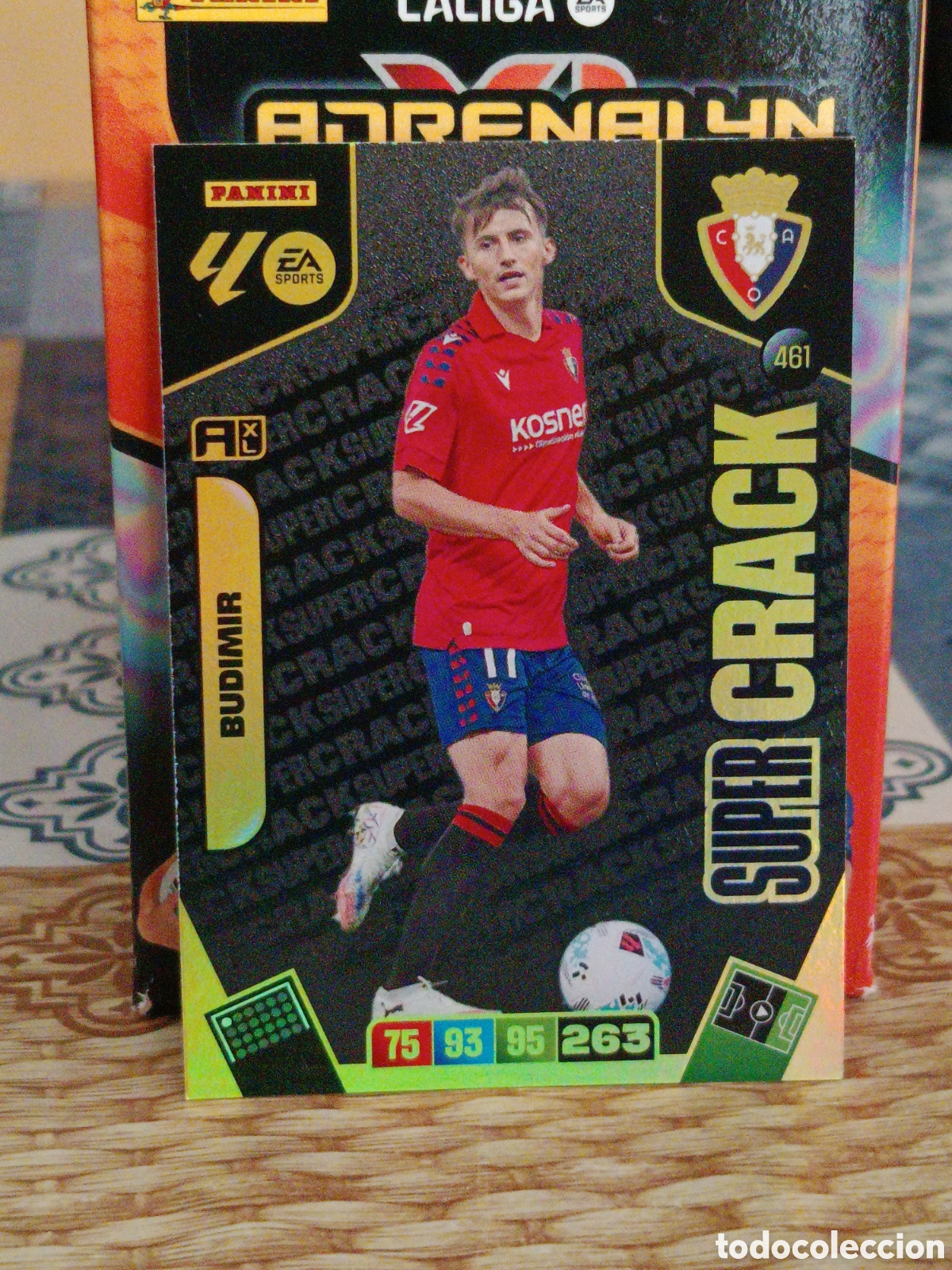 Fu&szlig;ball-Sticker: BUDIMIR OSASUNA SUPER CRACK N&ordm; 461 LIGA ADRENALYN 25 26 2025 2026 PANINI