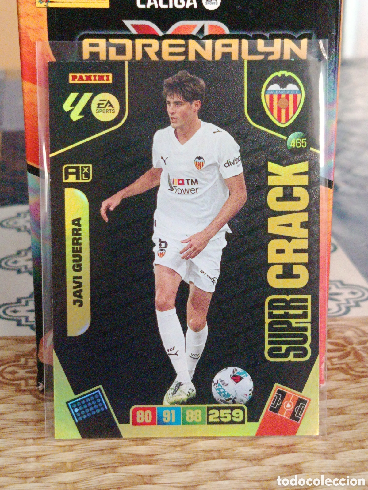 Fu&szlig;ball-Sticker: JAVI GUERRA VALENCIA SUPER CRACK N&ordm; 465 LIGA ADRENALYN 25 26 2025 2026 PANINI