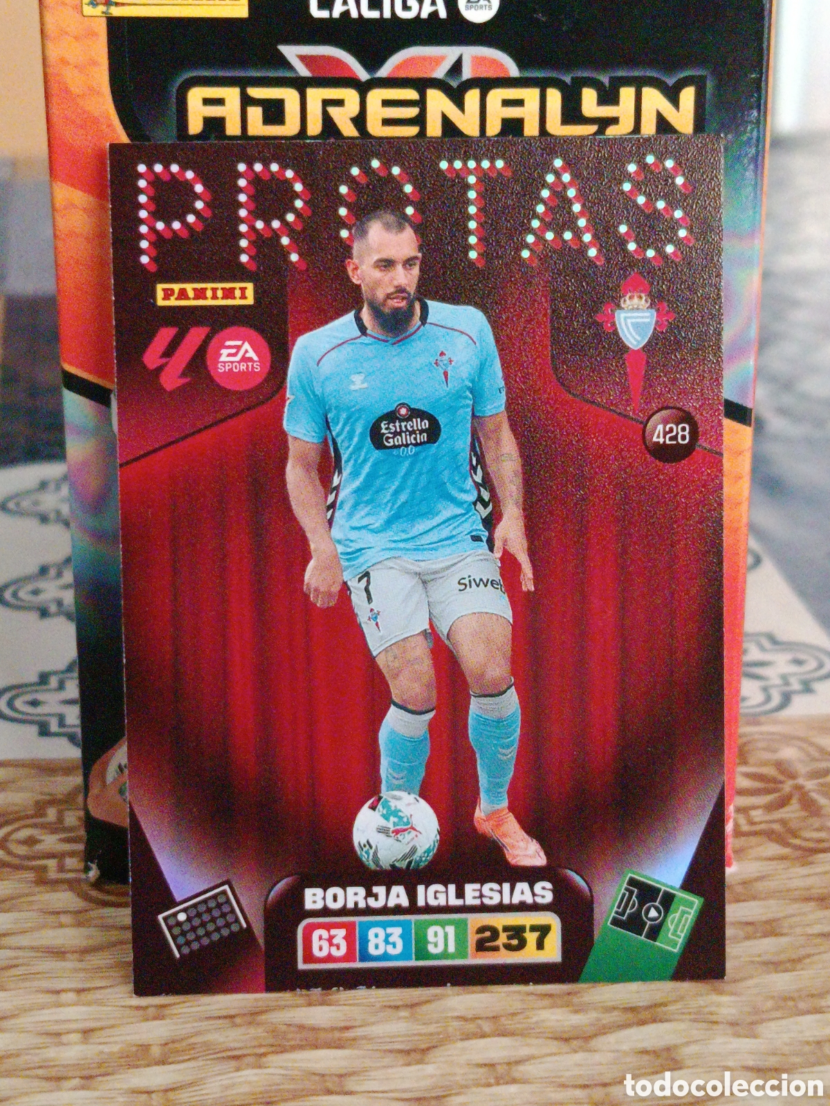 Figurine di Calcio: BORJA IGLESIAS CELTA PROTAS N&ordm; 428 LIGA ADRENALYN 25 26 2025 2026 PANINI