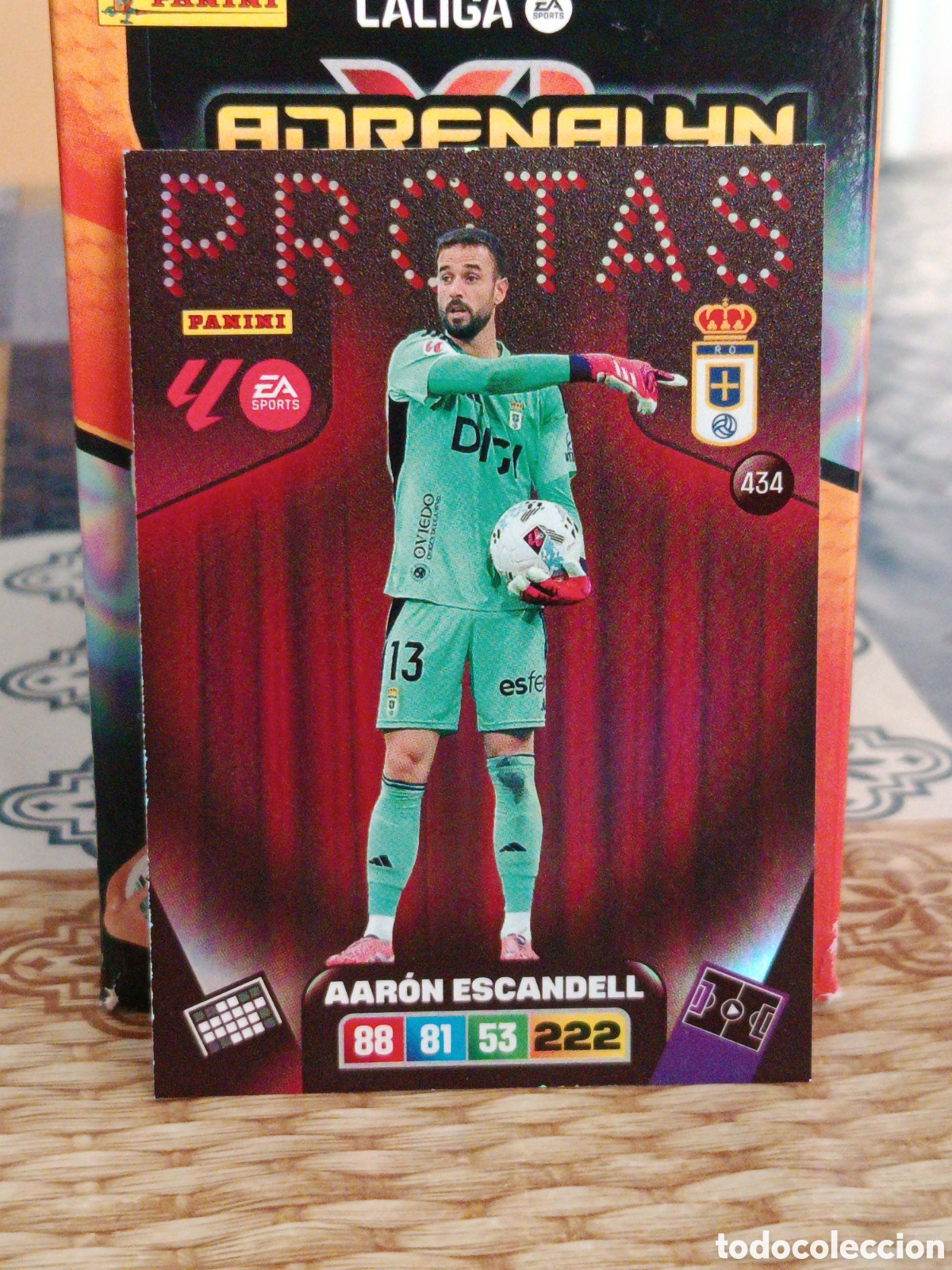 Cromos de f&uacute;tbol: AARON ESCANDELL OVIEDO PROTAS N&ordm; 434 LIGA ADRENALYN 25 26 2025 2026 PANINSI