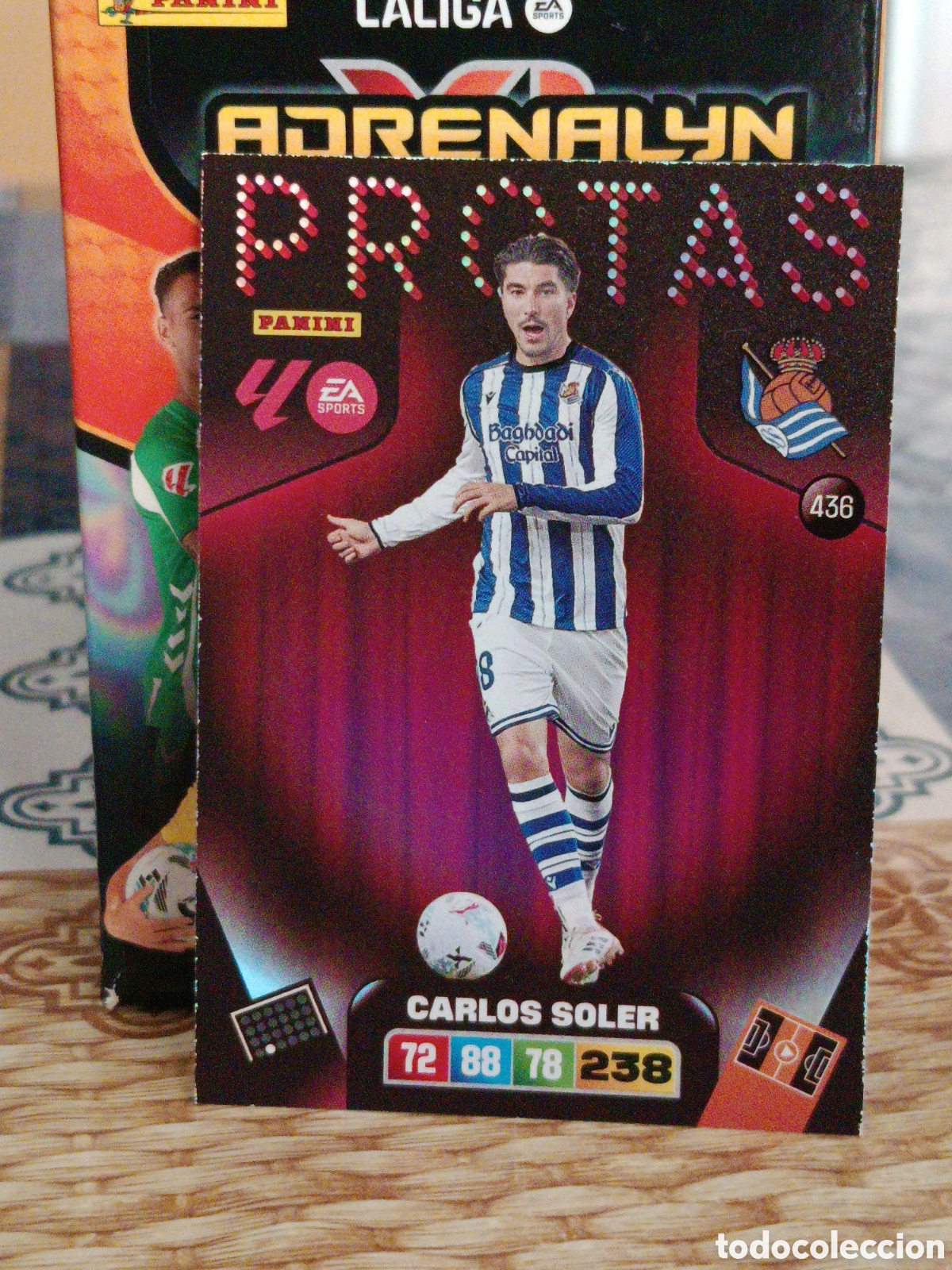 Cromos de f&uacute;tbol: CARLOS SOLER REAL SOCIEDAD PROTAS N&ordm; 436 LIGA ADRENALYN 25 26 2025 2026 PANINSI
