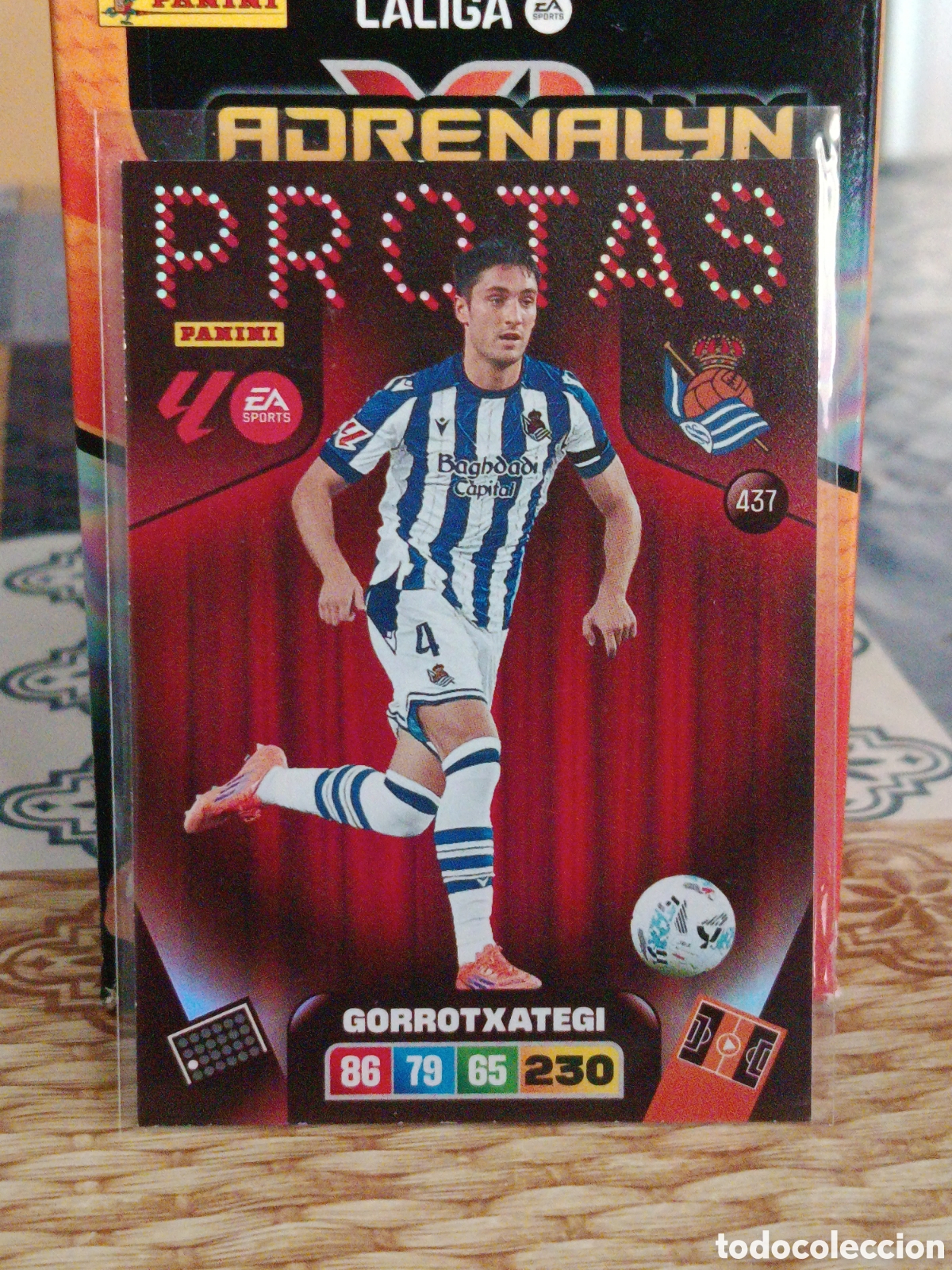 Cromos de f&uacute;tbol: GORROTXATEGI REAL SOCIEDAD PROTAS N&ordm; 437 LIGA ADRENALYN 25 26 2025 2026 PANINSI