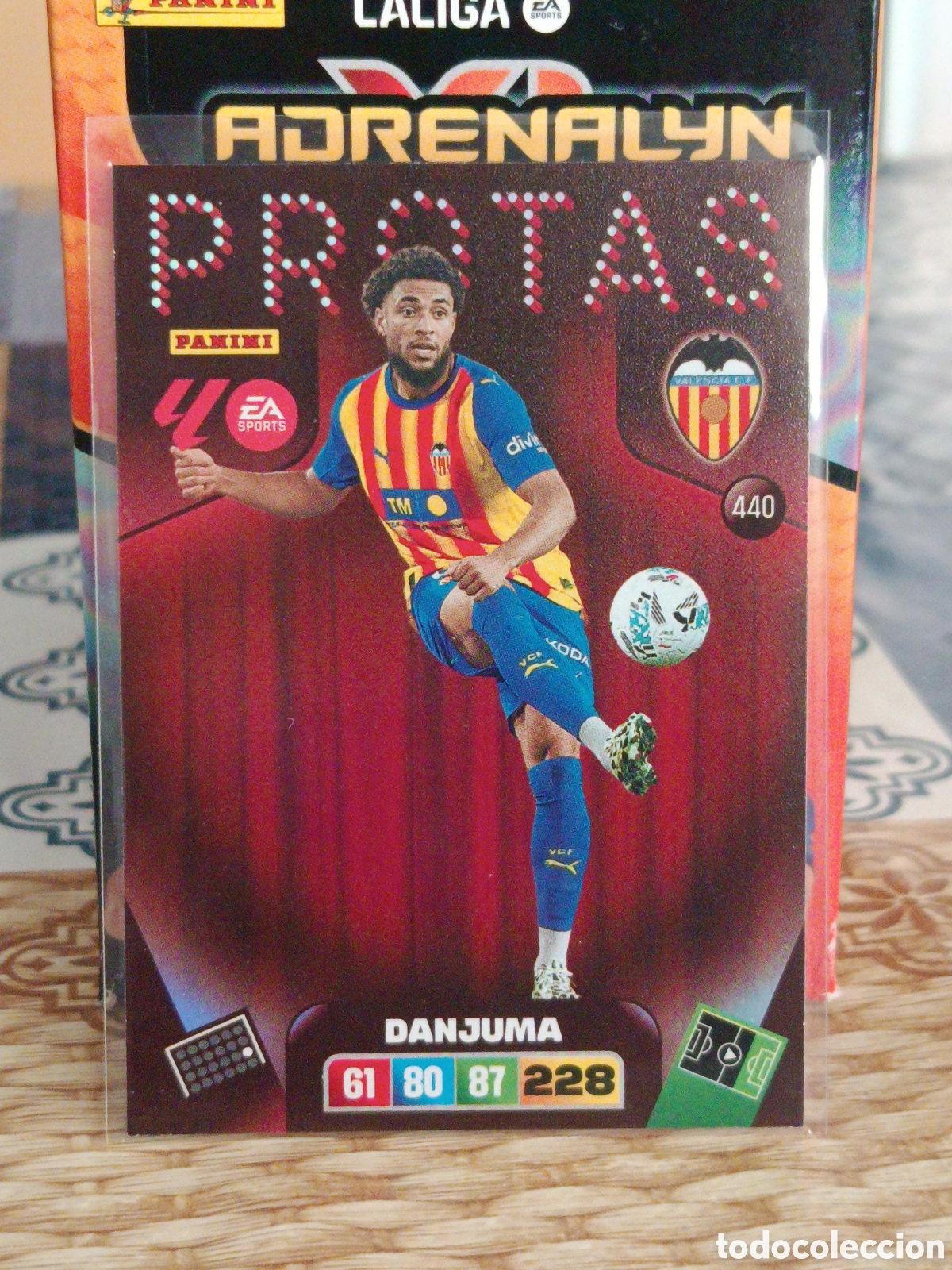 Cartes &agrave; collectionner de Football: DANJUMA VALENCIA PROTAS N&ordm; 440 LIGA ADRENALYN 25 26 2025 2026 PANINSI