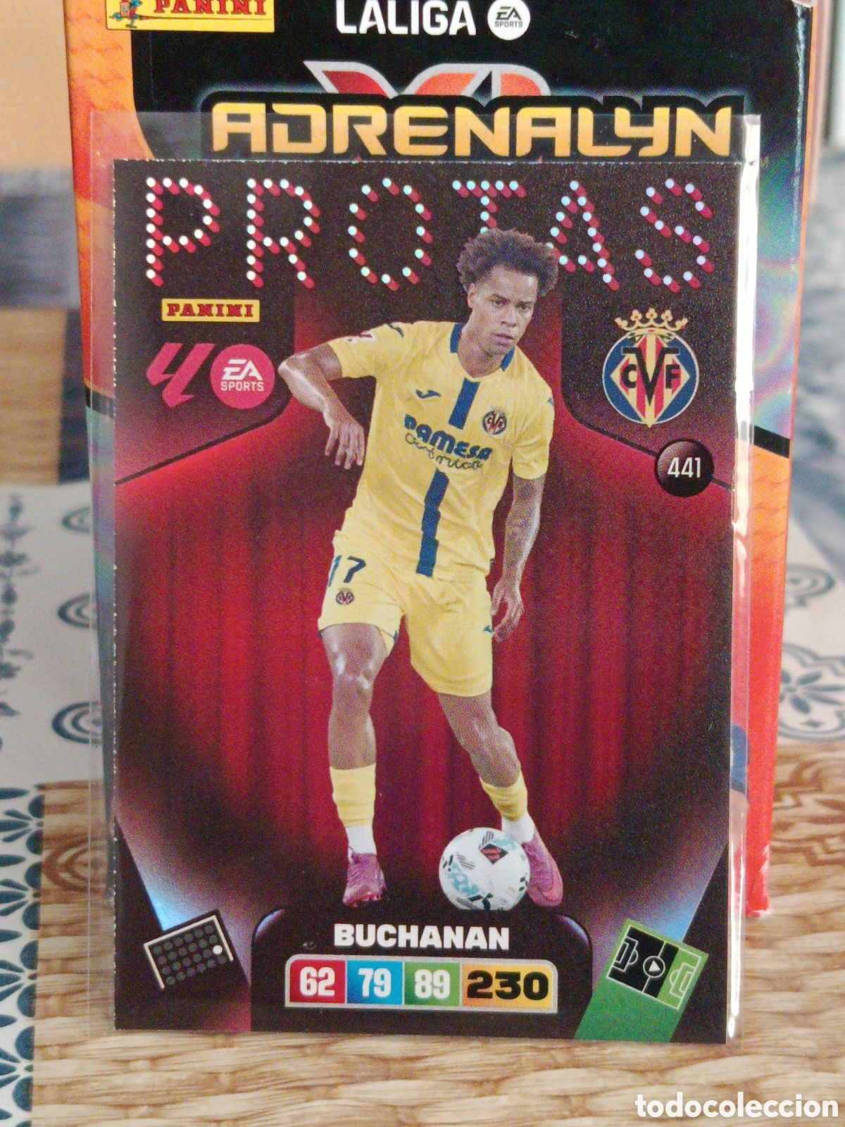 Cartes &agrave; collectionner de Football: BUCHANAN VILLARREAL PROTAS N&ordm; 441 LIGA ADRENALYN 25 26 2025 2026 PANINSI