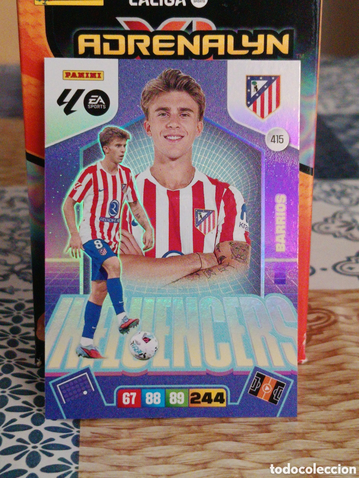 Fu&szlig;ball-Sticker: BARRIOS ATLETICO DE MADRID INFLUENCERS N&ordm; 415 LIGA ADRENALYN 25 26 2025 2026 PANINSI