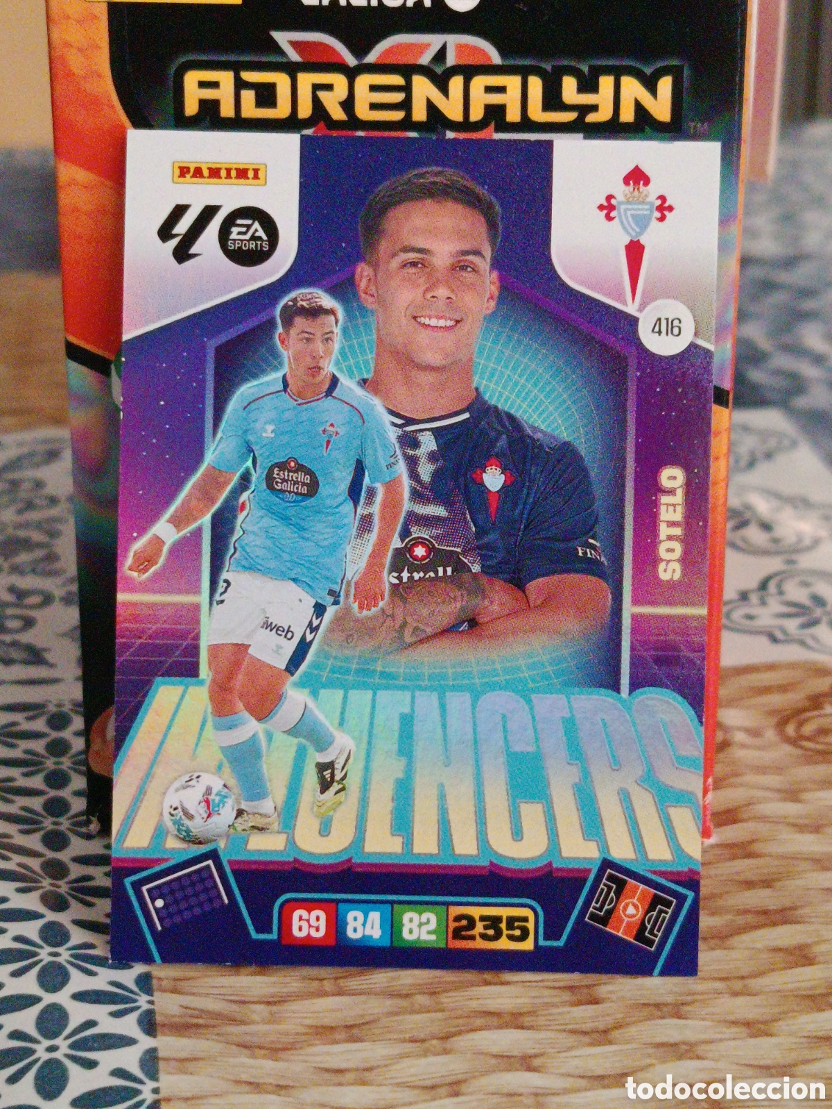 Figurine di Calcio: SOTELO CELTA INFLUENCERS N&ordm; 416 LIGA ADRENALYN 25 26 2025 2026 PANINSI