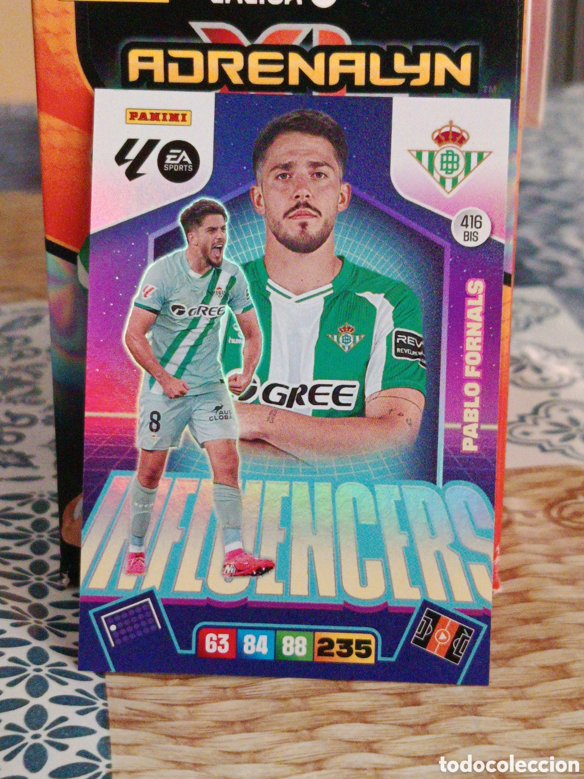 Figurine di Calcio: PABLO FORNALS BETIS INFLUENCERS N&ordm; 416 BIS LIGA ADRENALYN 25 26 2025 2026 PANINSI
