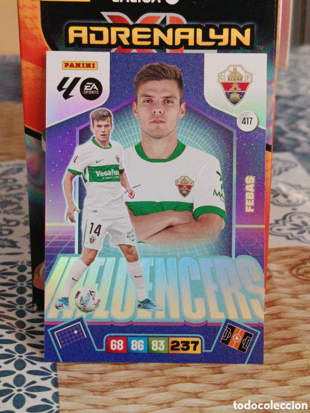 Figurine di Calcio: FEBAS ELCHE INFLUENCERS N&ordm; 417 LIGA ADRENALYN 25 26 2025 2026 PANINSI