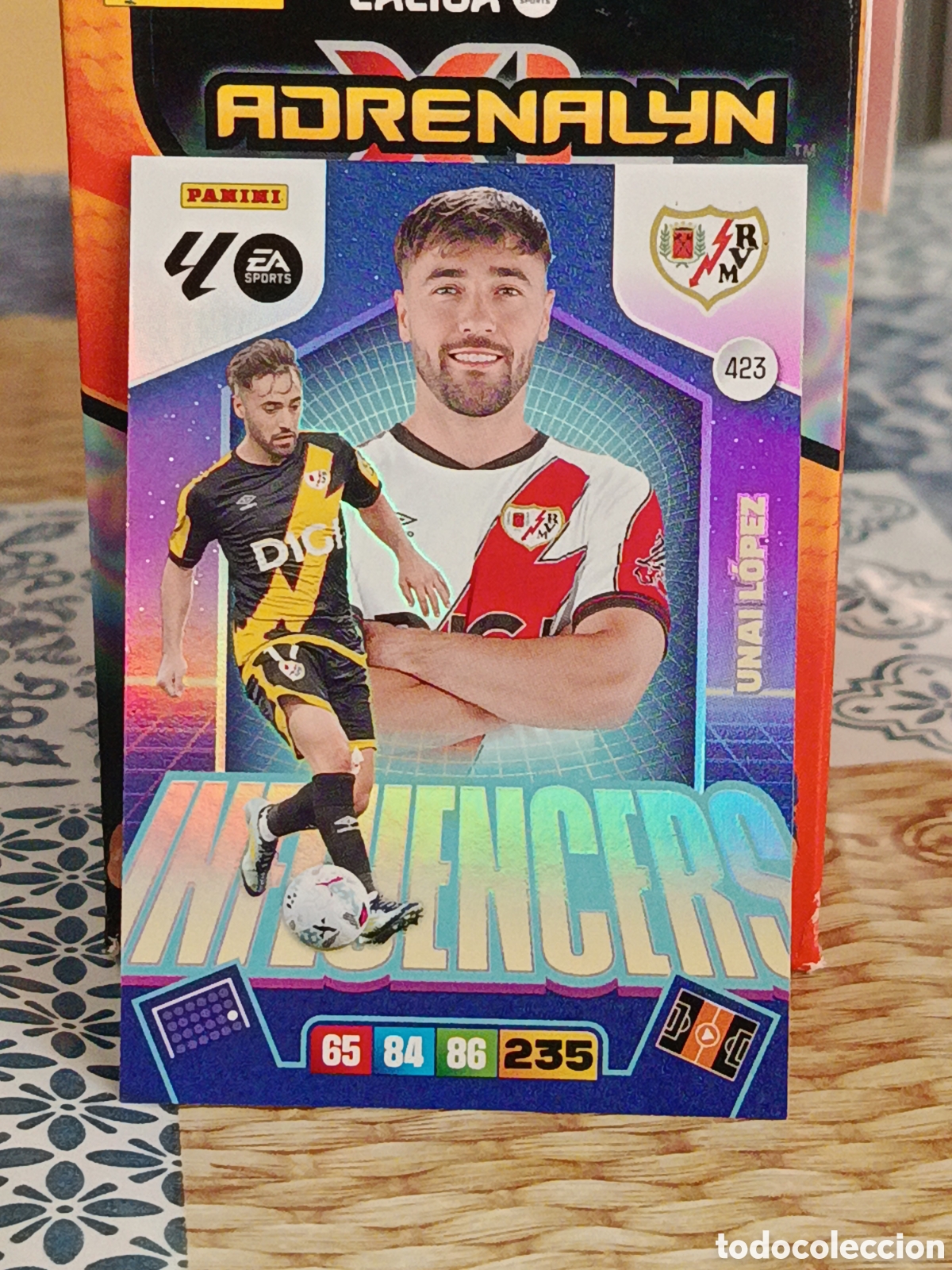 Fu&szlig;ball-Sticker: UNAI LOPEZ RAYO VALLECANO INFLUENCERS N&ordm; 423 LIGA ADRENALYN 25 26 2025 2026 PANINI