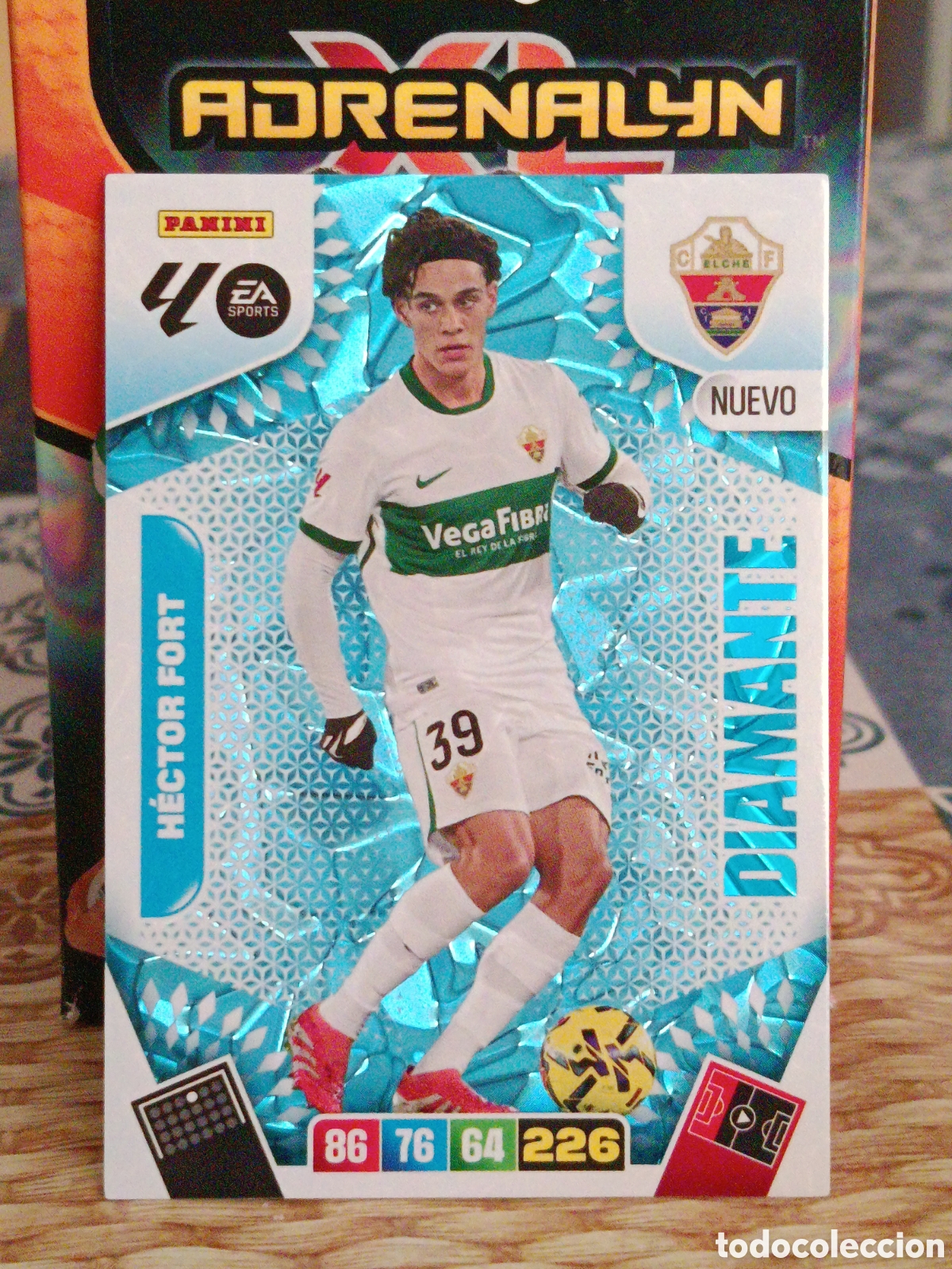 Football Stickers: HECTOR FORT ELCHE DIAMANTE N&ordm; NUEVO LIGA ADRENALYN 25 26 2025 2026 PANINI