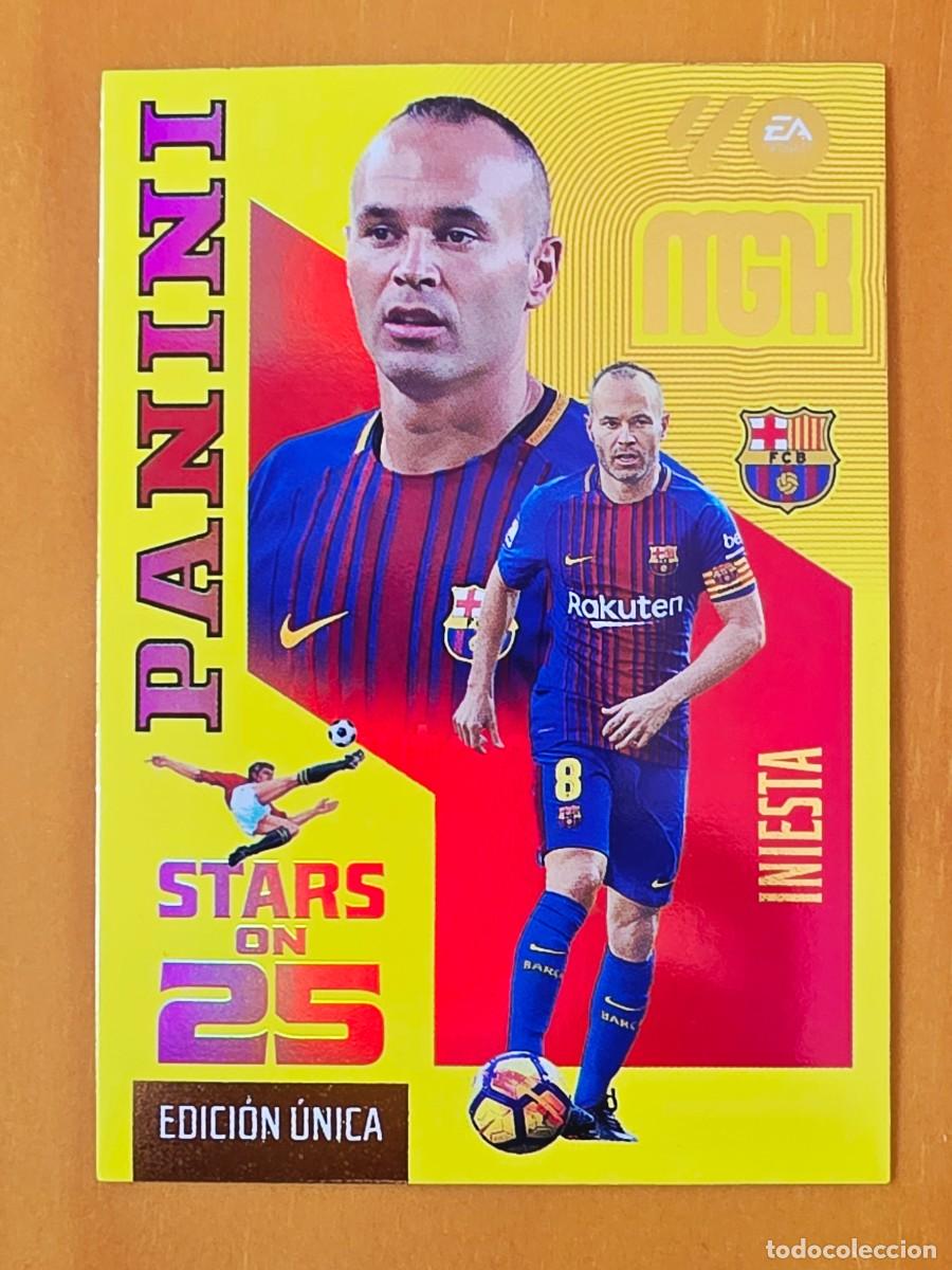Cromos de Futebol: 434 Andr&eacute;s Iniesta, FC Barcelona, Stars on 25, Edici&oacute;n &Uacute;nica, Panini Megacracks MGK 2026 2027 26 27