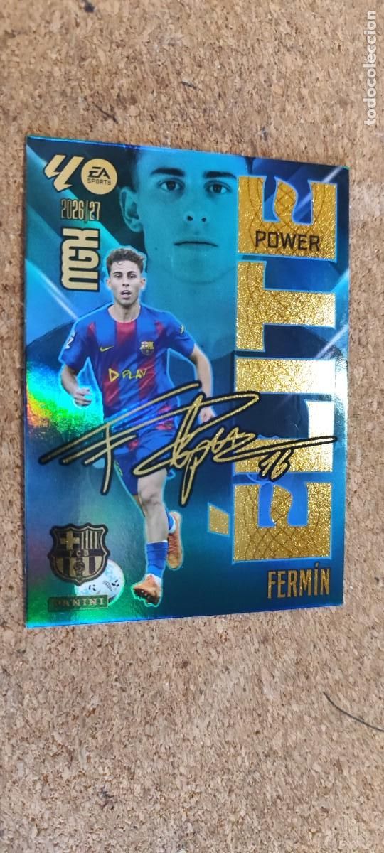 Fu&szlig;ball-Sticker: MEGACRACKS 26/27 CARD ELITE POWER FERMIN FC BARCELONA # 6P PANINI