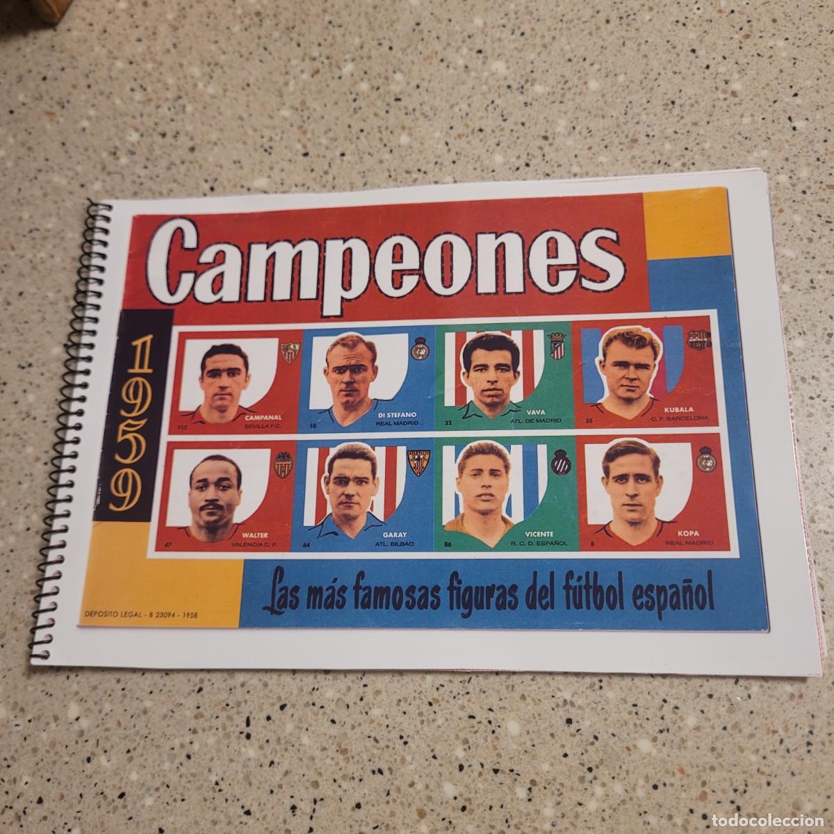 Fu&szlig;ball-Sticker: COLECCION COMPLETA CROMOS DE FUTBOL CAMPEONES 1959. LEER COMENTARIOS.