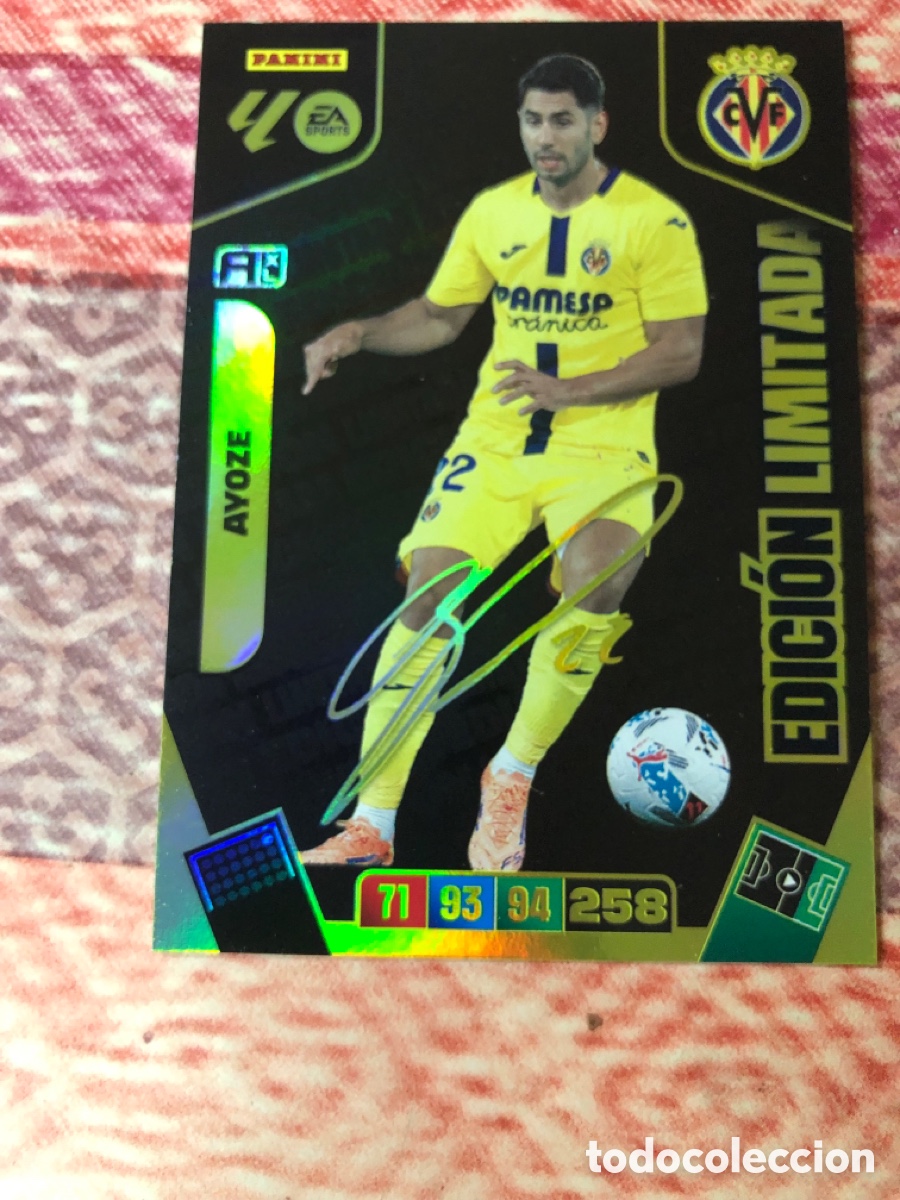 Football Stickers: CROMO DE FUTBOL ADRENALYN XL AYOZE EDICI&Oacute;N LIMITADA FIRMADA 25 26 2025 2026