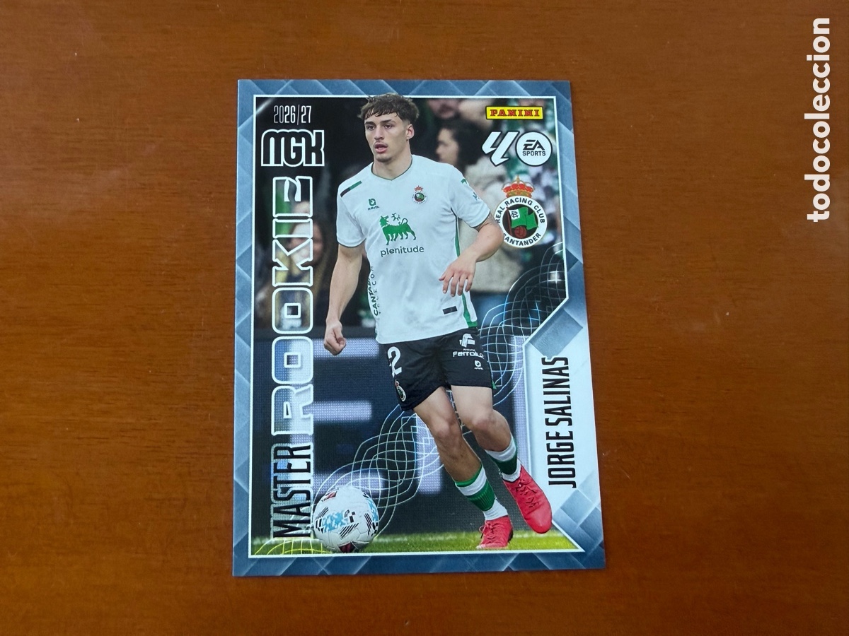Fu&szlig;ball-Sticker: 414 JORGE SALINAS MASTER ROOKIE MEGACRACKS MGK 2026 2027 26 27 RACING SANTANDER