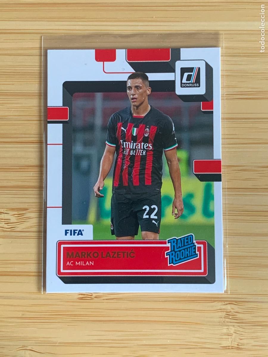 Fu&szlig;ball-Sticker: MARKO LAZTEIC - RATED ROOKIE - AC MILAN - PANINI DONRUSS 2022/23