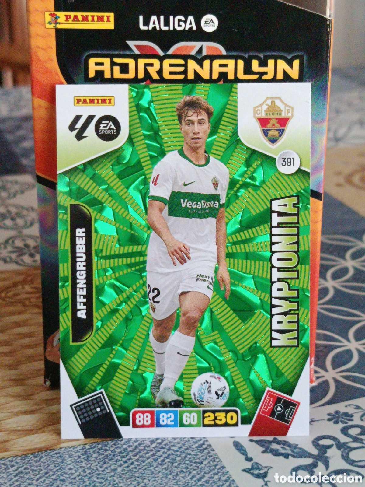 Figurine di Calcio: AFFENGRUBER ELCHE KRYPTONITA N&ordm; 391 LIGA ADRENALYN 25 26 2025 2026 PANINI