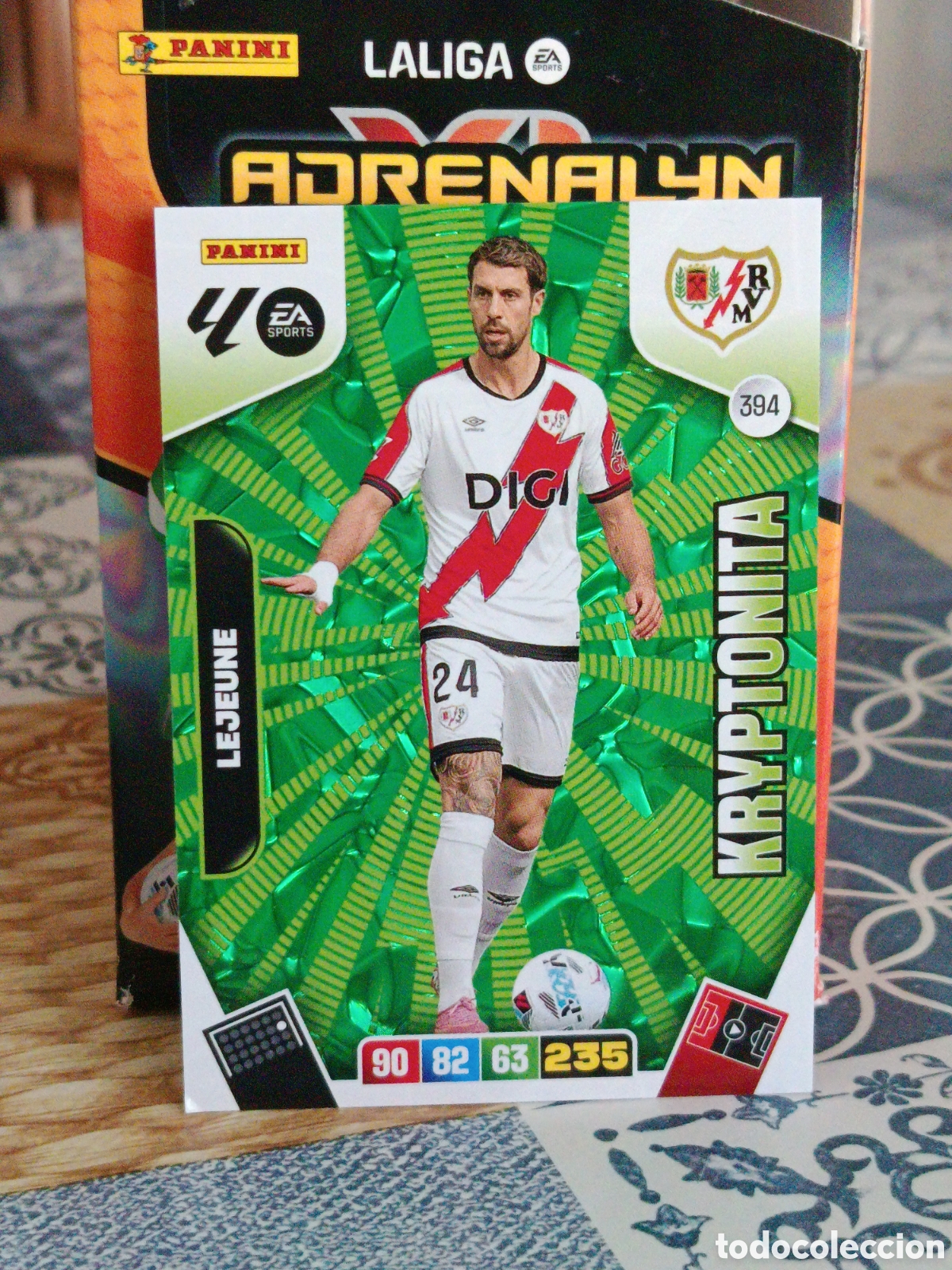 Cromos de Futebol: LEJEUNE RAYO VALLECANO KRYPTONITA N&ordm; 394 LIGA ADRENALYN 25 26 2025 2026 PANINI