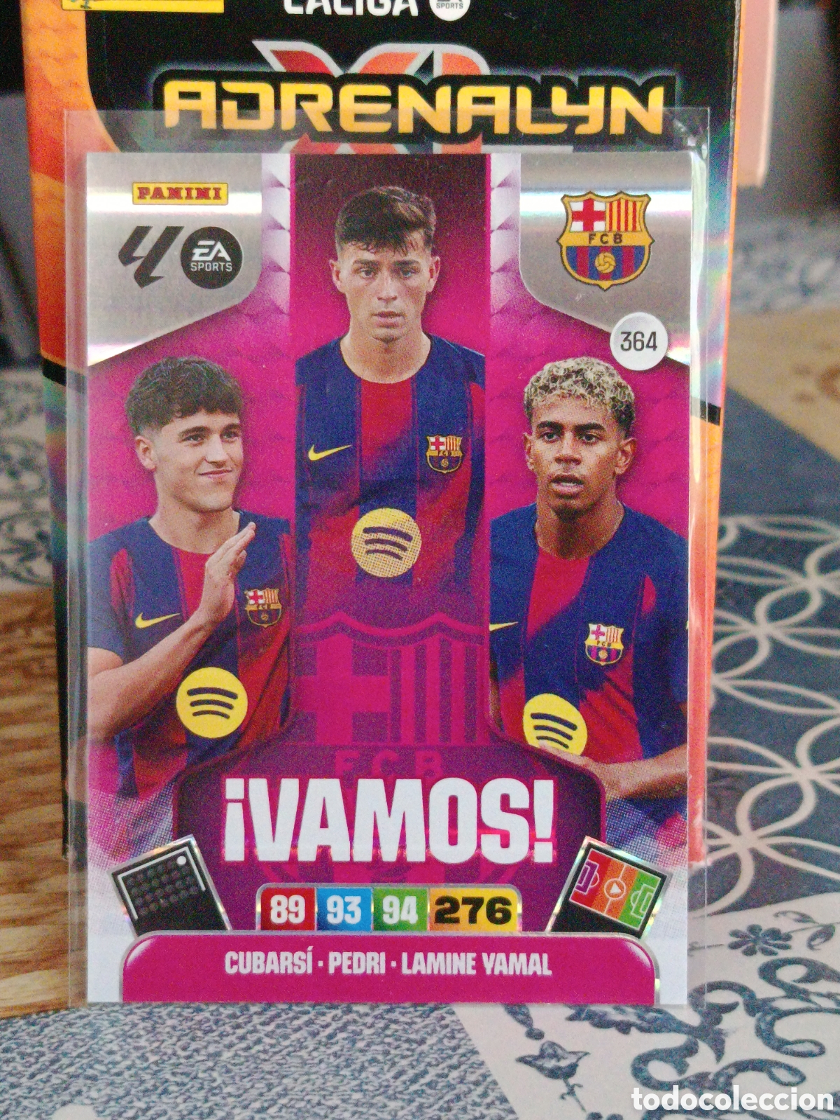 Figurine di Calcio: CUBARSI PEDRI LAMINE FC BARCELONA BAR&Ccedil;A VAMOS N&ordm; 364 LIGA ADRENALYN 25 26 2025 2026 PANINI