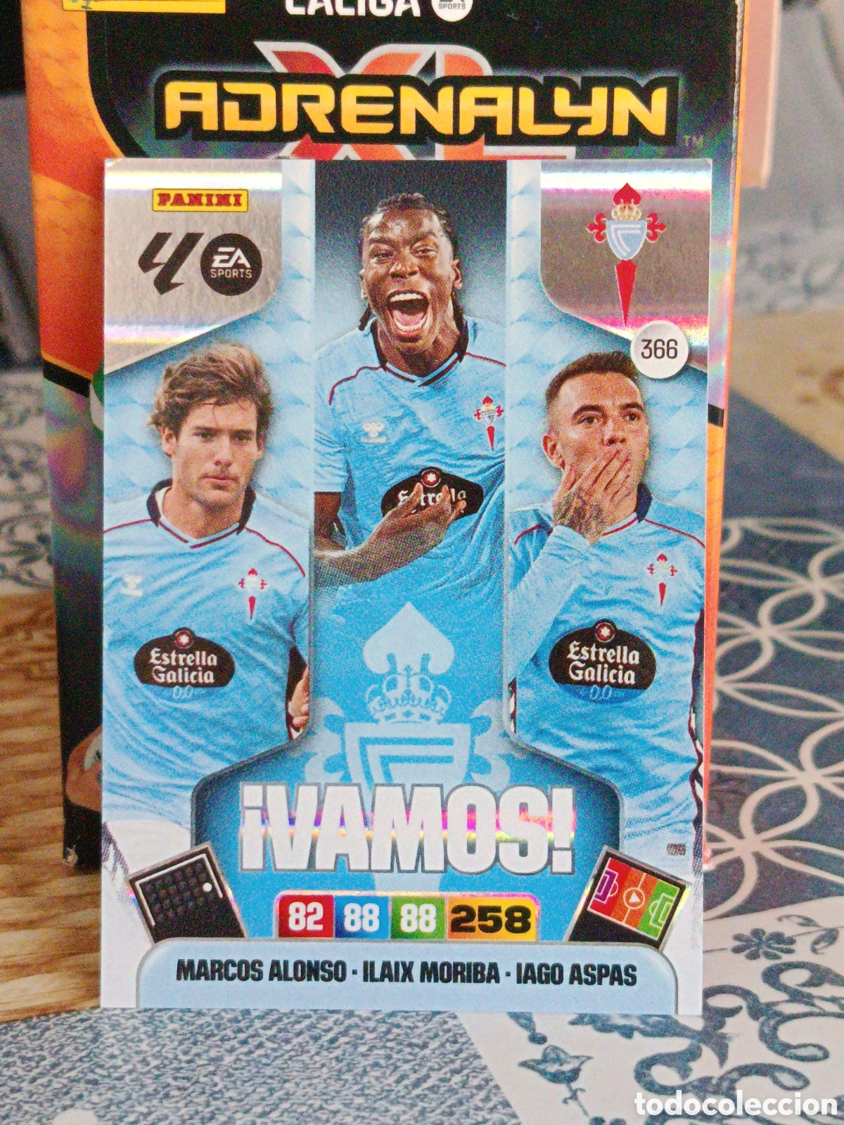 Figurine di Calcio: MARCOS ILAIX IAGO CELTA VAMOS N&ordm; 366 LIGA ADRENALYN 25 26 2025 2026 PANINI
