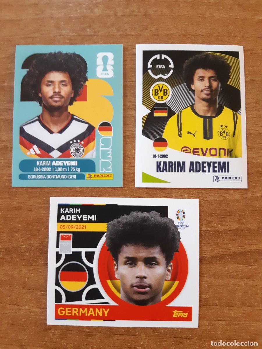Cromos de Futebol: LOTE 3 CROMOS DIFERENTES KARIM ADEYEMI ALEMANIA DORTMUND ROOKIE. NUNCA PEGADOS, SIN PEGAR