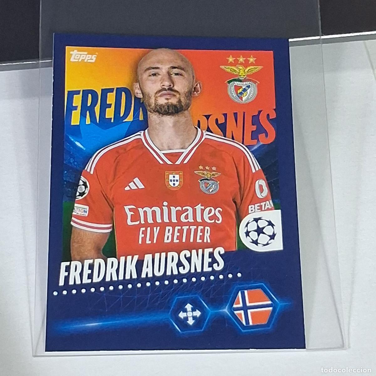 Fu&szlig;ball-Sticker: B63 473 FREDRIK AURSNES BENFICA SLB CHAMPIONS STICKER 2023 2024 23 24 ALBUM TOPPS LEAGUE