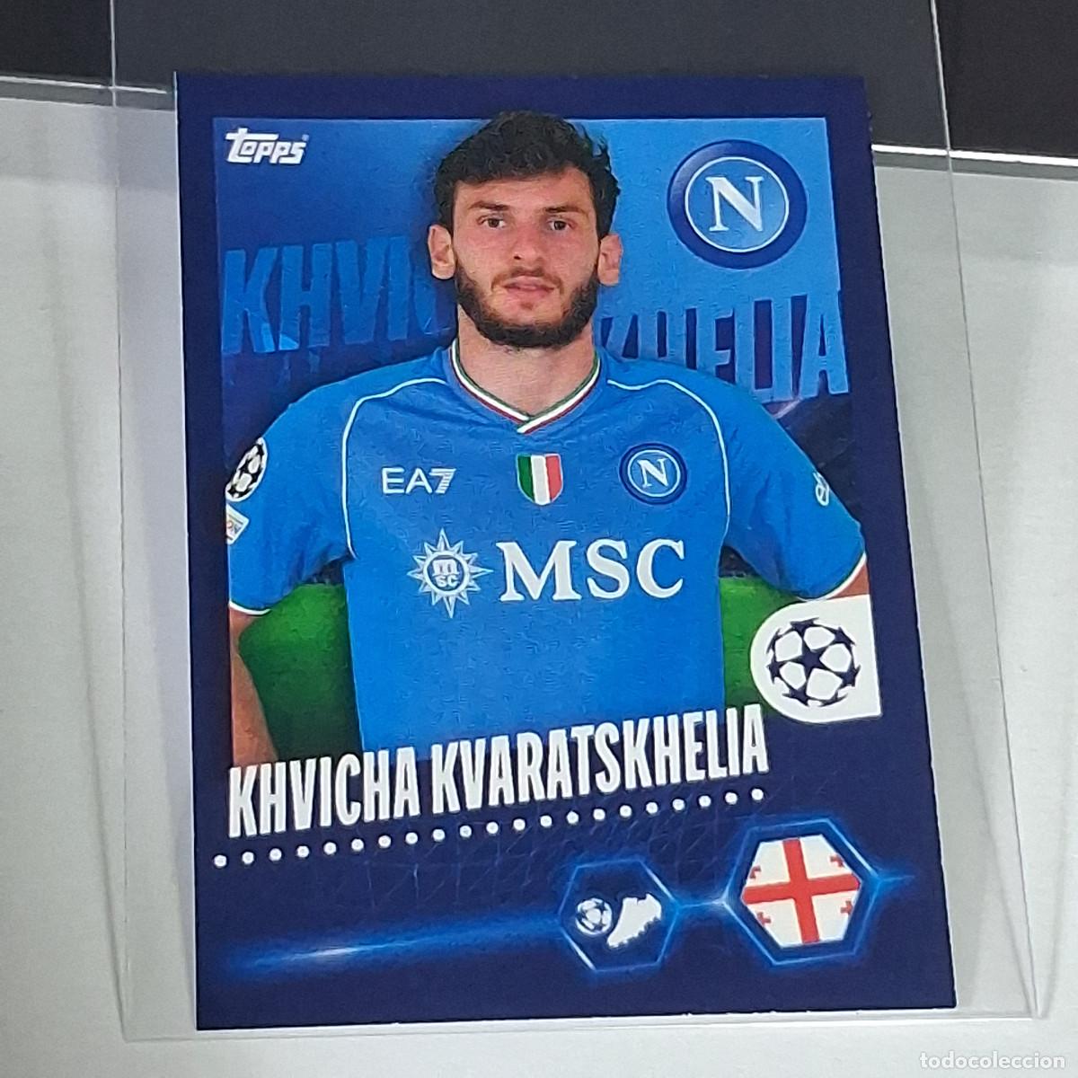 Fu&szlig;ball-Sticker: B63 519 KVARATSKHELIA NAPOLES NAPOLI CHAMPIONS STICKER 2023 2024 23 24 ALBUM TOPPS LEAGUE