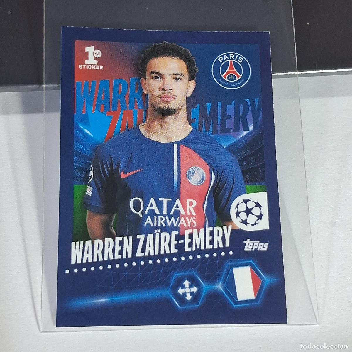 Football Stickers: B65 362 ZAIRE-EMERY 1ST PARIS SAINT GERMAIN PSG CHAMPIONS STICKER 2023 2024 23 24 ALBUM TOPPS LEAGUE
