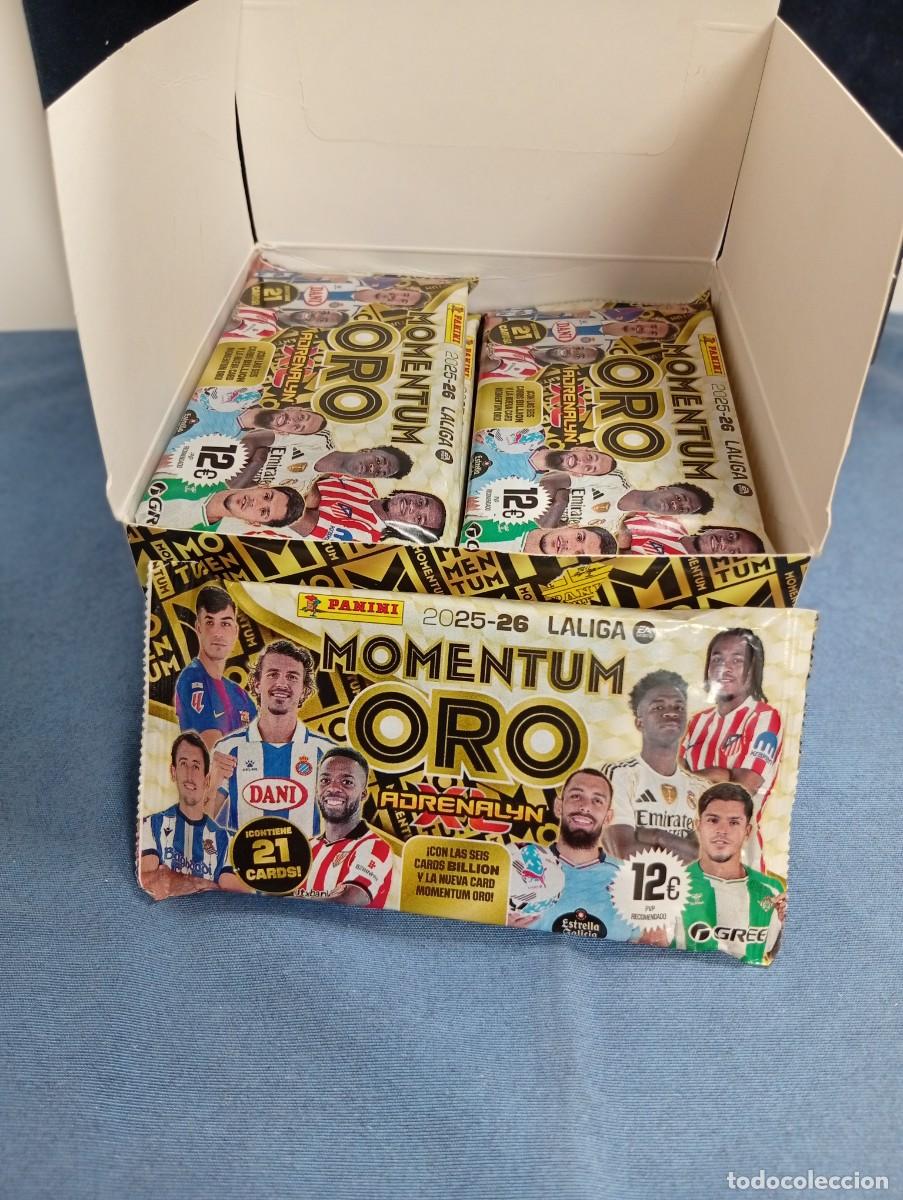 Cromos de Futebol: CAJA 14 SOBRES MOMENTUM ORO 2025-26 PANINI SIN ABRIR,CROMOS FUTBOL-294 CROMOS LA LIGA