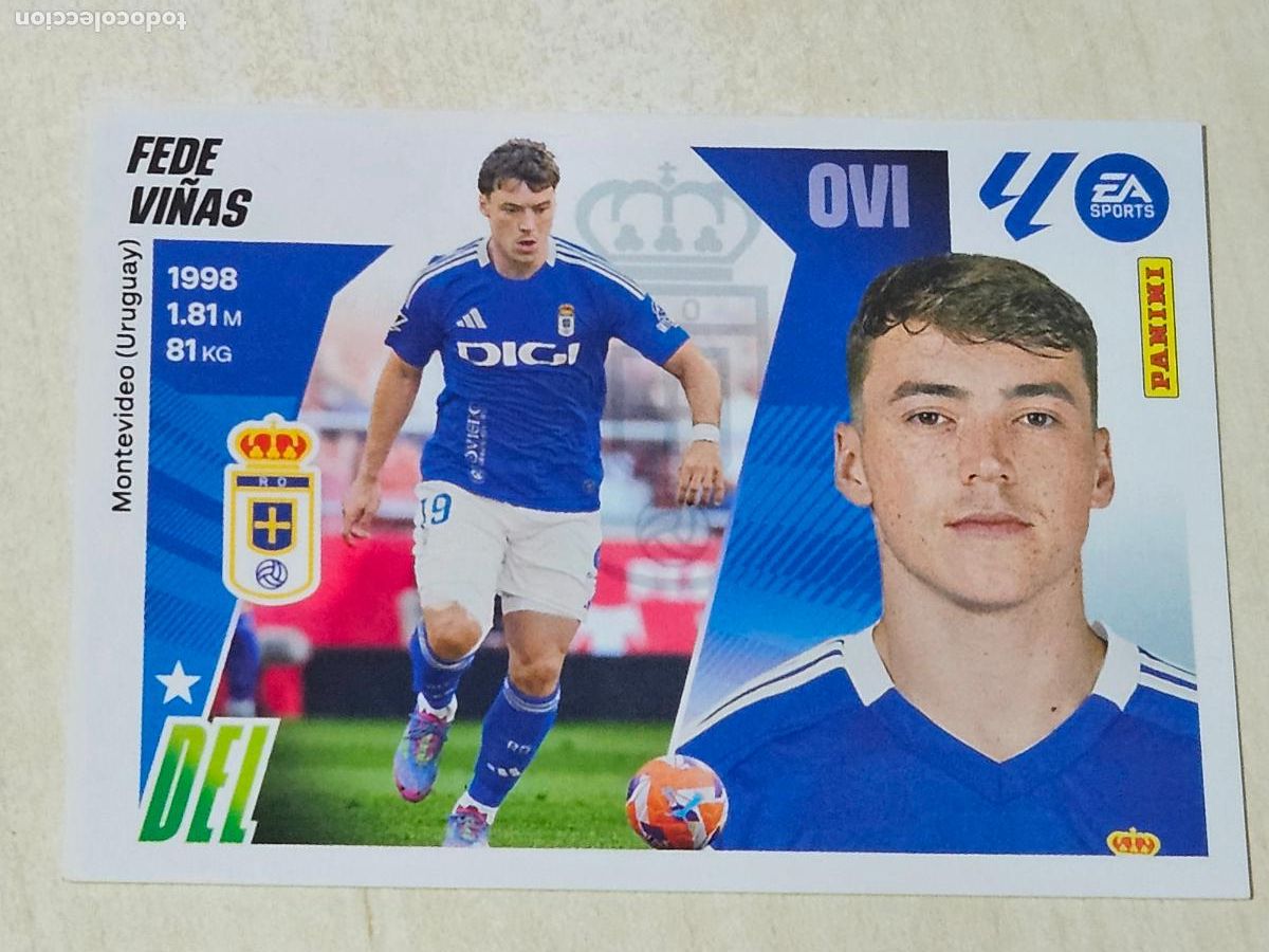 Cromos de f&uacute;tbol: 18B FEDE VI&Ntilde;AS - REAL OVIEDO - EDICIONES ESTE 2025-26 - 25/26 (NUEVO)