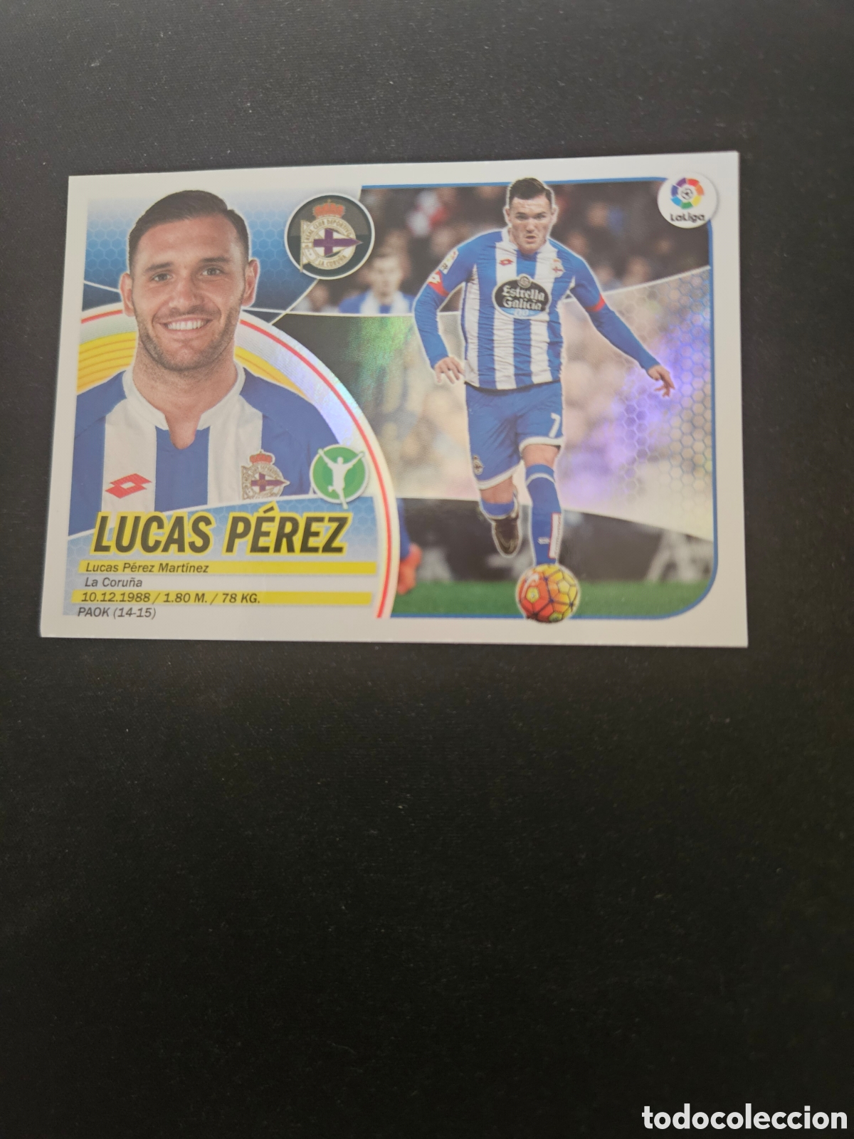 Cromos de Futebol: LUCAS P&Eacute;REZ N&ordm; 15 R.C. DEPORTIVO BRILLANTE &ndash; LIGA ESTE 2016-17 PANINI 1/3