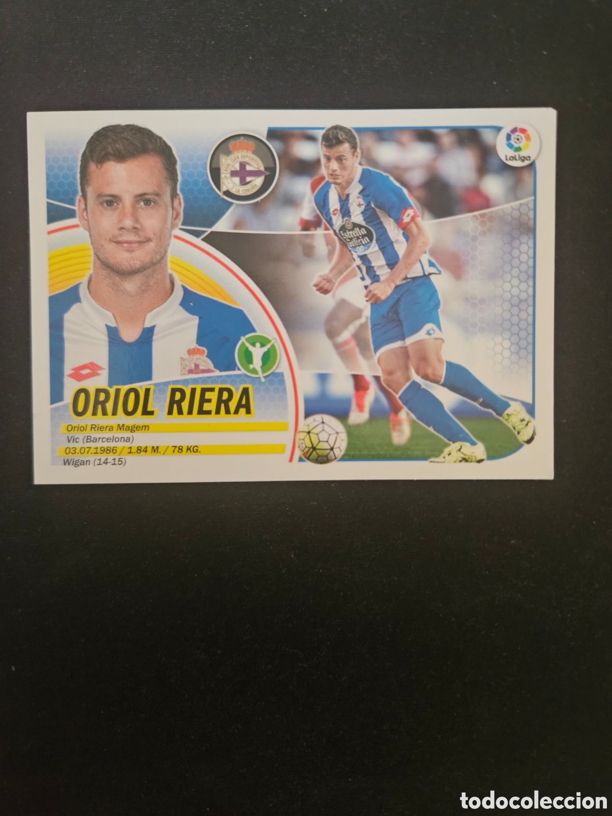 Cromos de Futebol: ORIOL RIERA N&ordm; 16 R.C. DEPORTIVO &ndash; LIGA ESTE 2016-17 PANINI