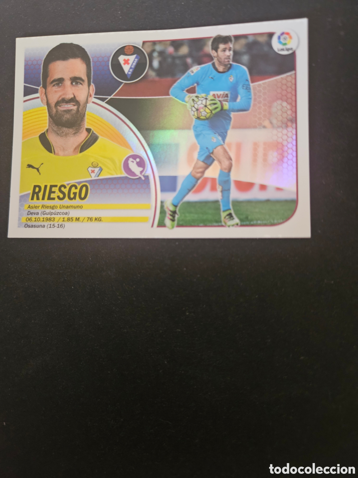 Cromos de Futebol: RIESGO N&ordm; 1 S.D. EIBAR &ndash; LIGA ESTE 2016-17 PANINI