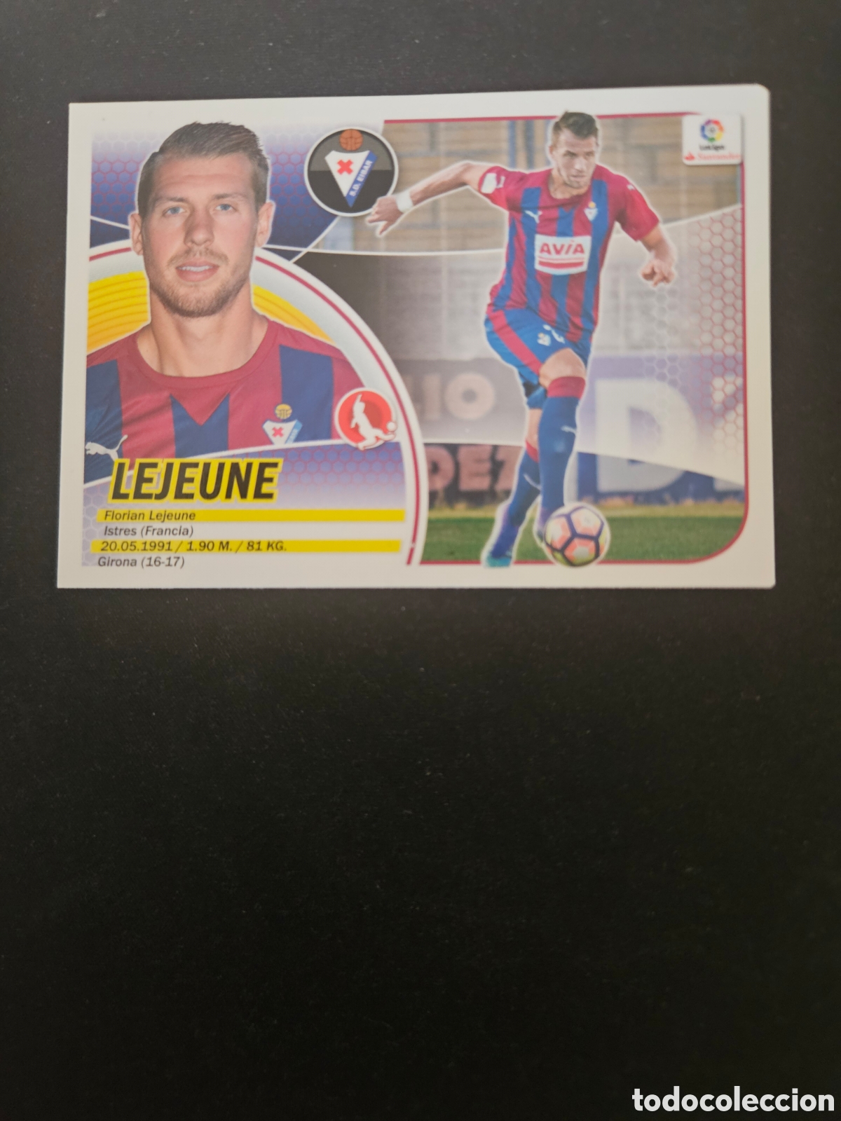 Cromos de Futebol: LEJEUNE N&ordm; 6 S.D. EIBAR &ndash; LIGA ESTE 2016-17 PANINI 1/2