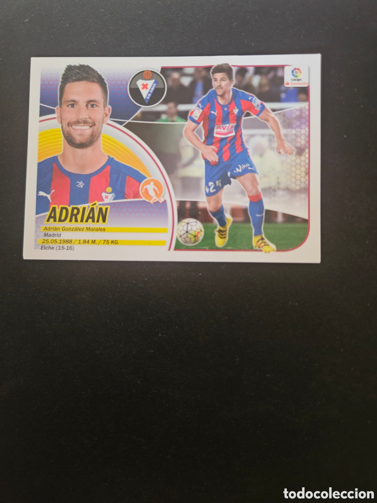 Fu&szlig;ball-Sticker: ADRI&Aacute;N N&ordm; 12 S.D. EIBAR &ndash; LIGA ESTE 2016-17 PANINI