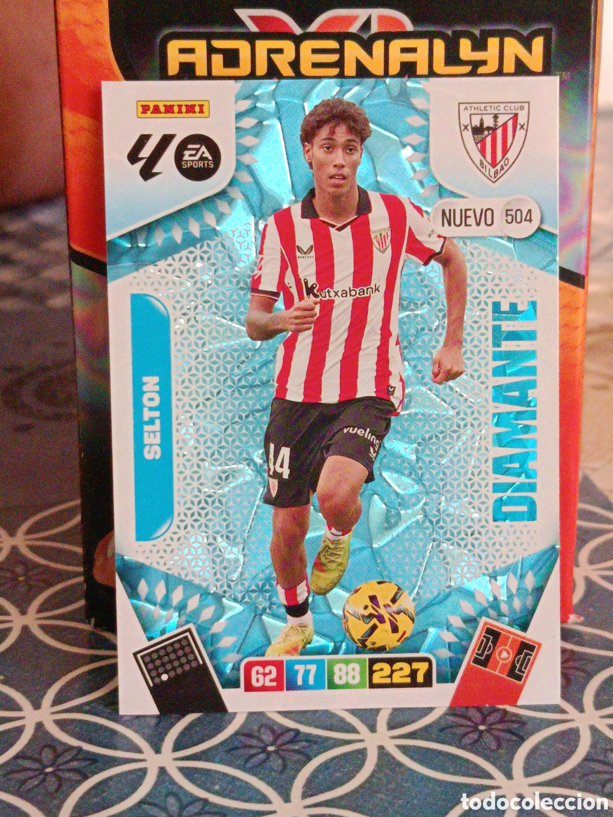 Cromos de f&uacute;tbol: SELTON ATHLETIC CLUB BILBAO DIAMANTE N&ordm; NUEVO 504 LIGA ADRENALYN 25 26 2025 2026 PANINI