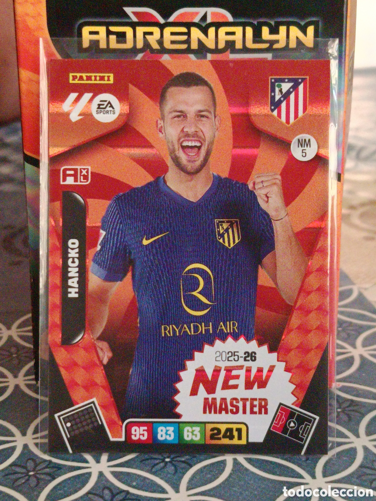 Cartes &agrave; collectionner de Football: HANCKO ATLETICO DE MADRID NEW MASTER N&ordm; 5 LIGA ADRENALYN 25 26 2025 2026 PANINI
