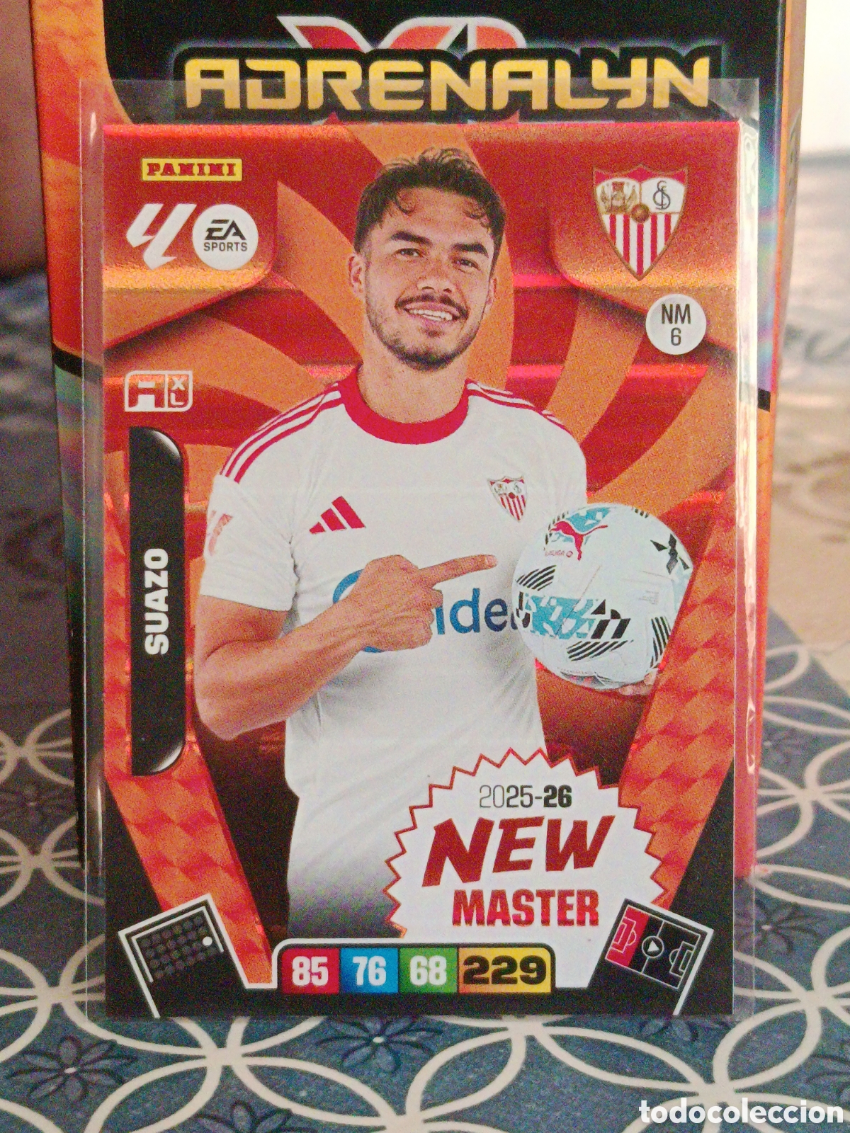 Cartes &agrave; collectionner de Football: SUAZO SEVILLA NEW MASTER N&ordm; 6 LIGA ADRENALYN 25 26 2025 2026 PANINI