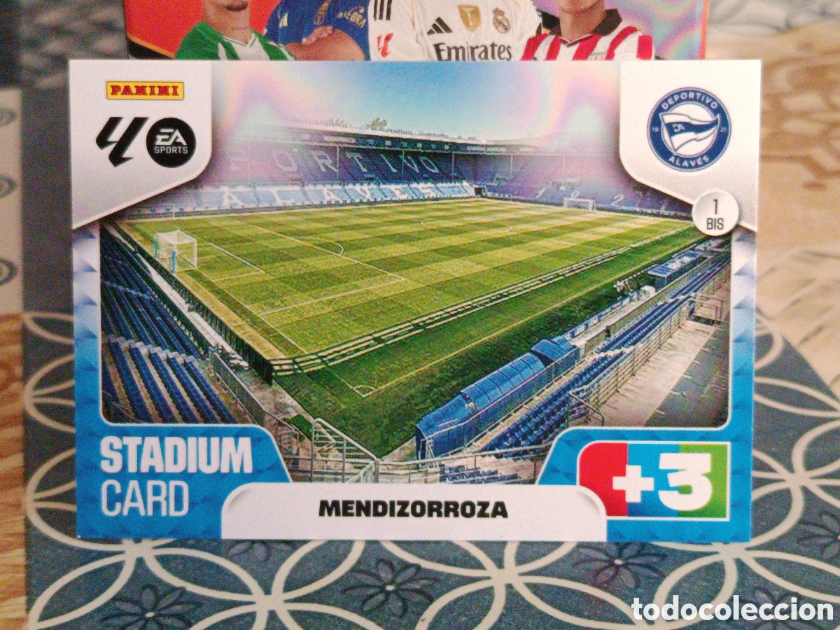 Figurine di Calcio: MENDIZORROZA STADIUM CARD CAMPO DEPORTIVO ALAVES N&ordm; 1 BIS LIGA ADRENALYN 25 26 2025 2026 PANINI