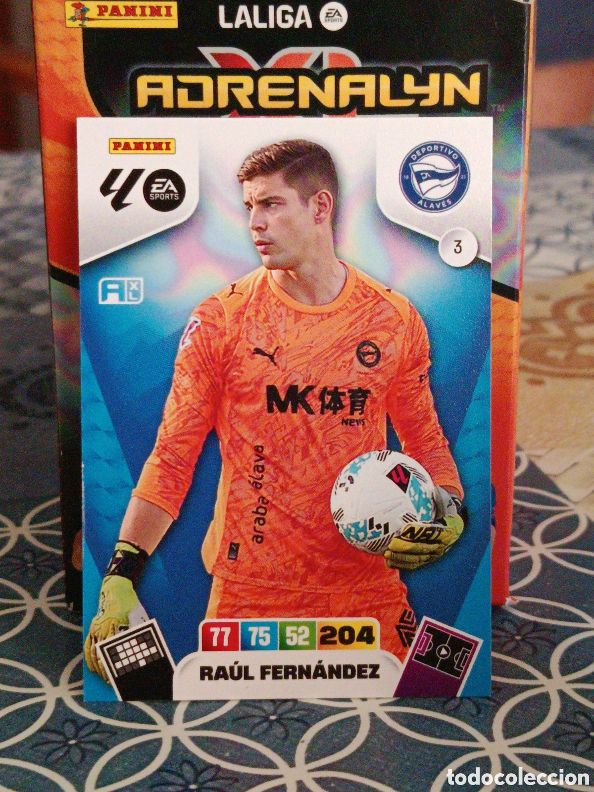 Cromos de Futebol: RAUL FERNANDEZ DEPORTIVO ALAVES N&ordm; 3 LIGA ADRENALYN 25 26 2025 2026 PANINI