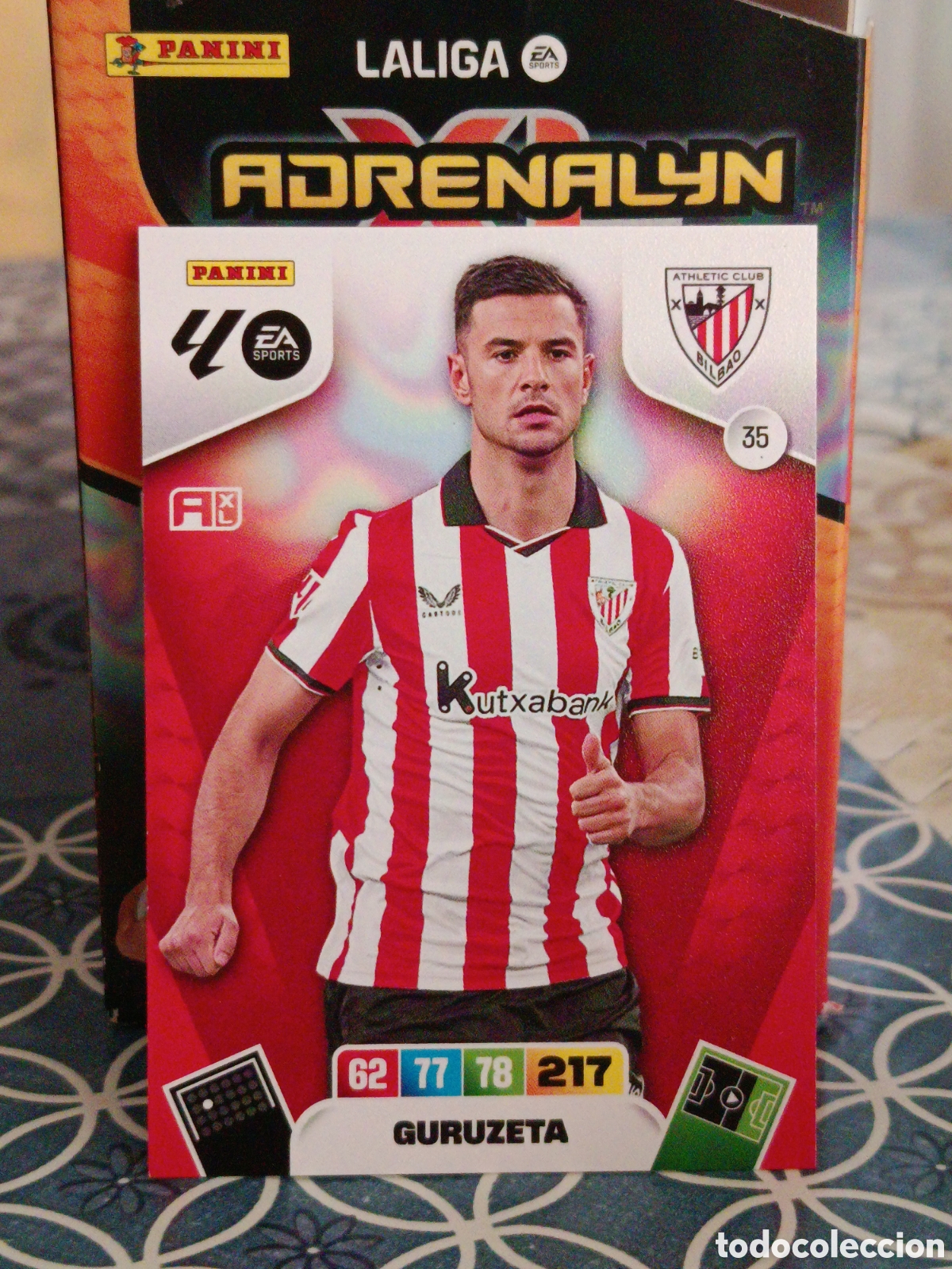 Cromos de Futebol: GURUZETA ATHLETIC CLUB BILBAO N&ordm; 35 LIGA ADRENALYN 25 26 2025 2026 PANINI