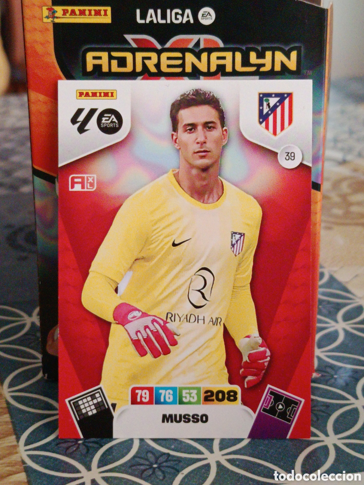 Cromos de Futebol: MUSSO ATLETICO DE MADRID N&ordm; 39 LIGA ADRENALYN 25 26 2025 2026 PANINI