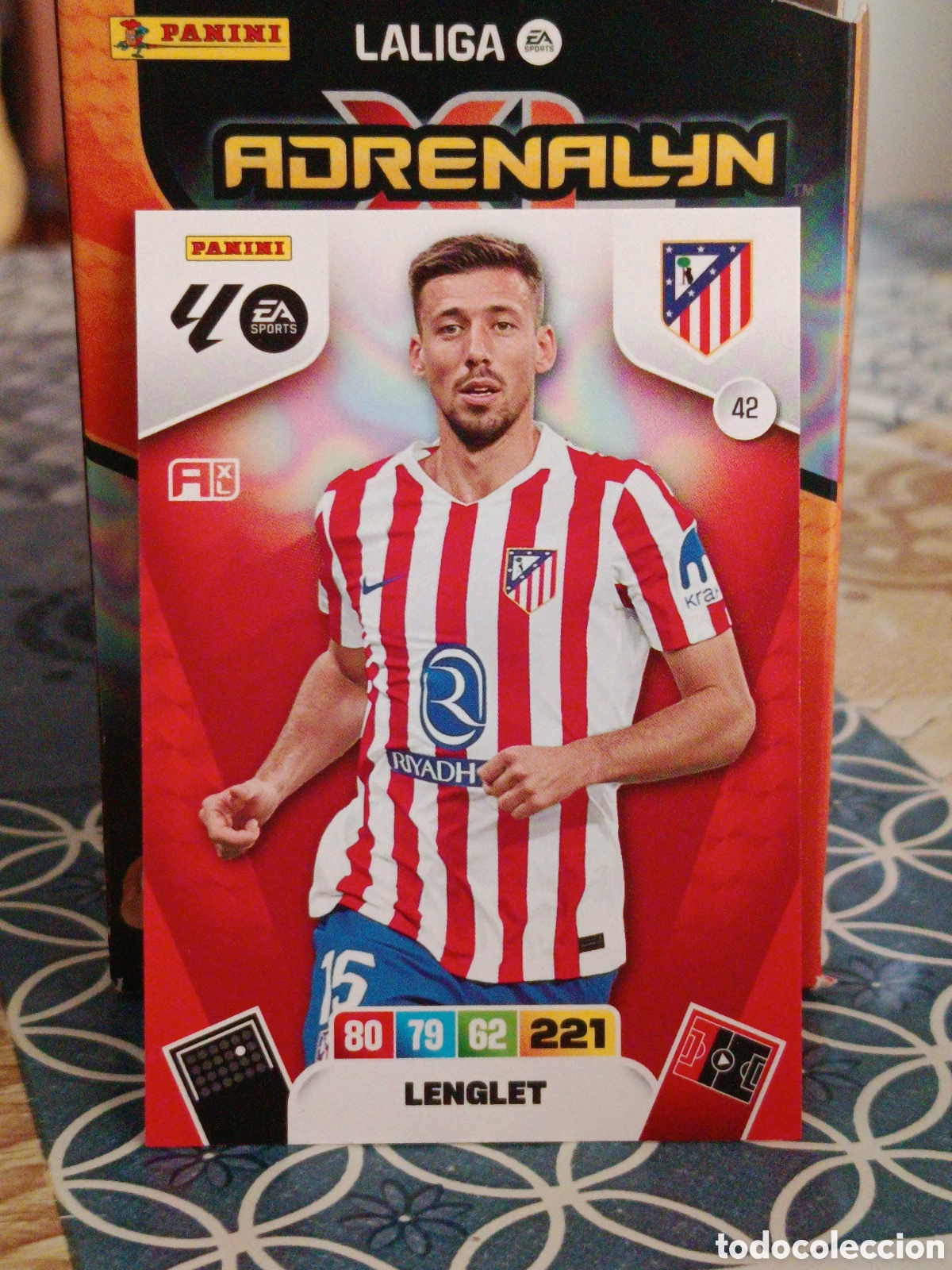 Football Stickers: LENGLET ATLETICO DE MADRID N&ordm; 42 LIGA ADRENALYN 25 26 2025 2026 PANINI