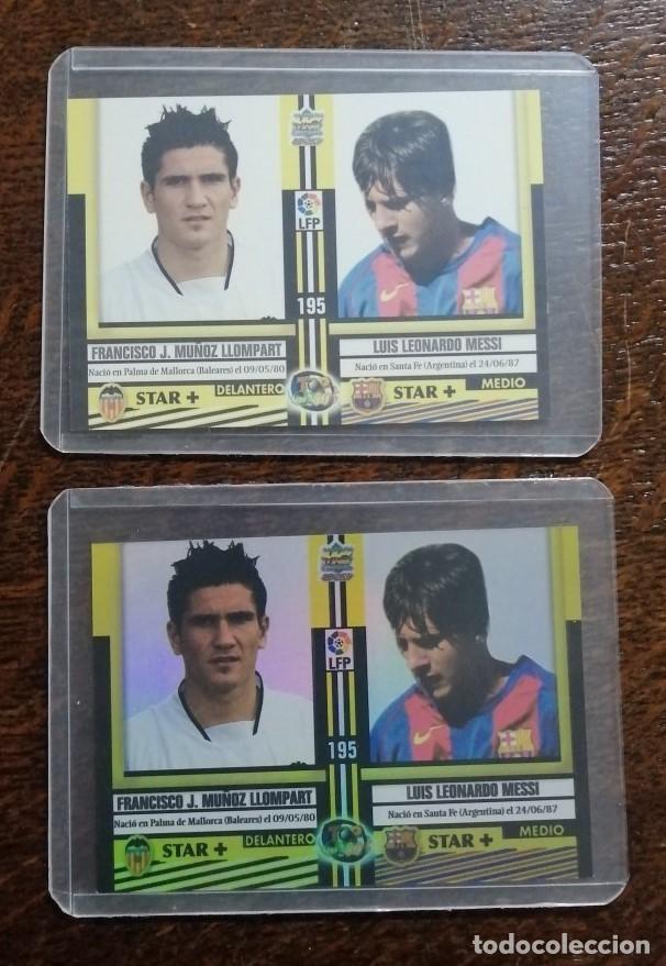 Fu&szlig;ball-Sticker: MUNDICROMO MESSI ROOKIE TOP 2005 N&ordm; 195 LAS 2 VERSIONES CON COLECCI&Oacute;N COMPLETA