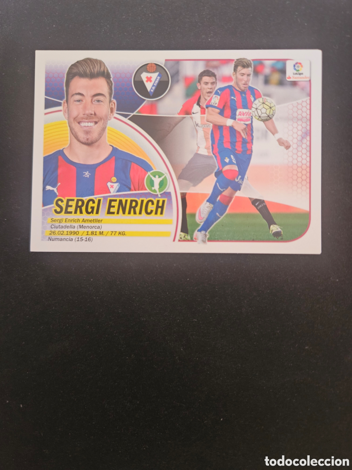 Football Stickers: SERGI ENRICH N&ordm; 16 S.D. EIBAR &ndash; LIGA ESTE 2016-17 PANINI